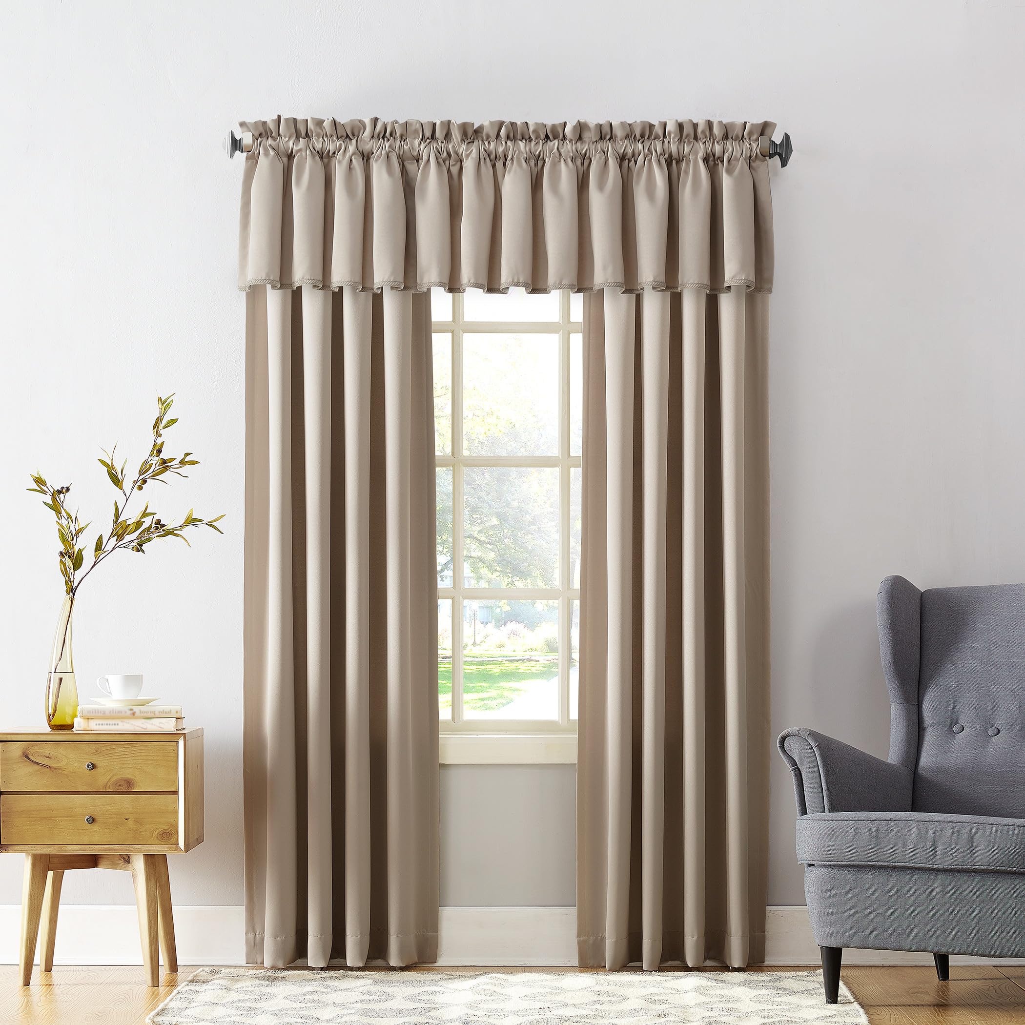 Sun Zero Barrow Energy Efficient Rod Pocket Curtain Panel Pair