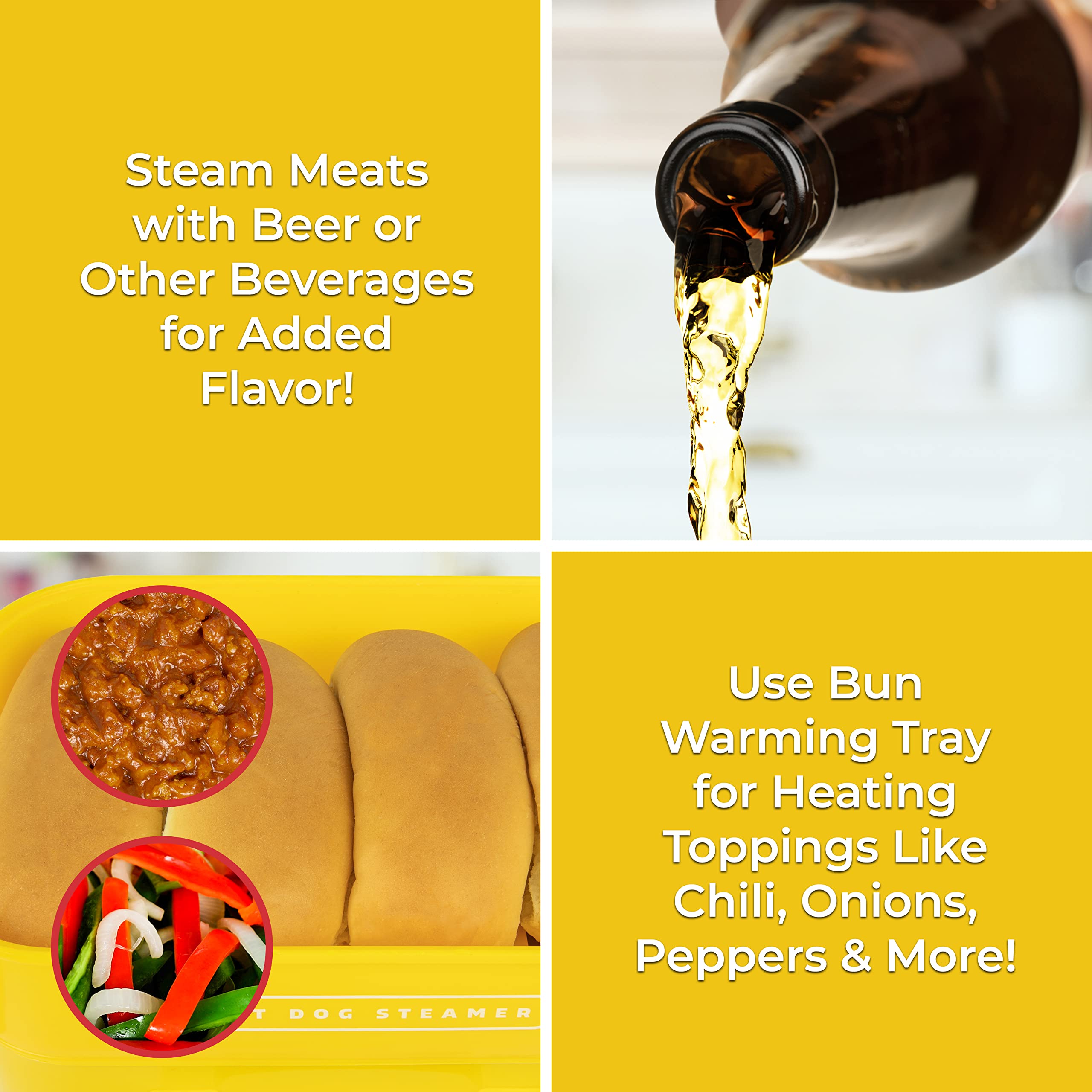 Nostalgia Oscar Mayer Diner-Style Hot Dog Steamer And Bun Warmer, 8 Hot Dog And 4 Bun Capacity, Steam Bratwursts, Sausages, Vege