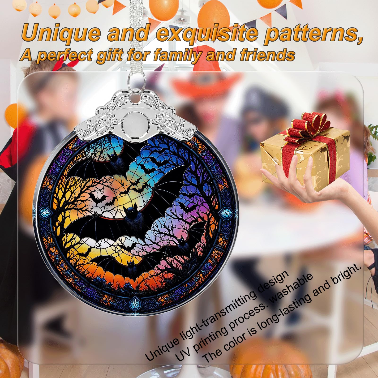 Book Tree Christmas Ornament Unique - Book Lover Ornament Glass for Christmas Tree Decorations- Holiday Keepsake Present Exchang
