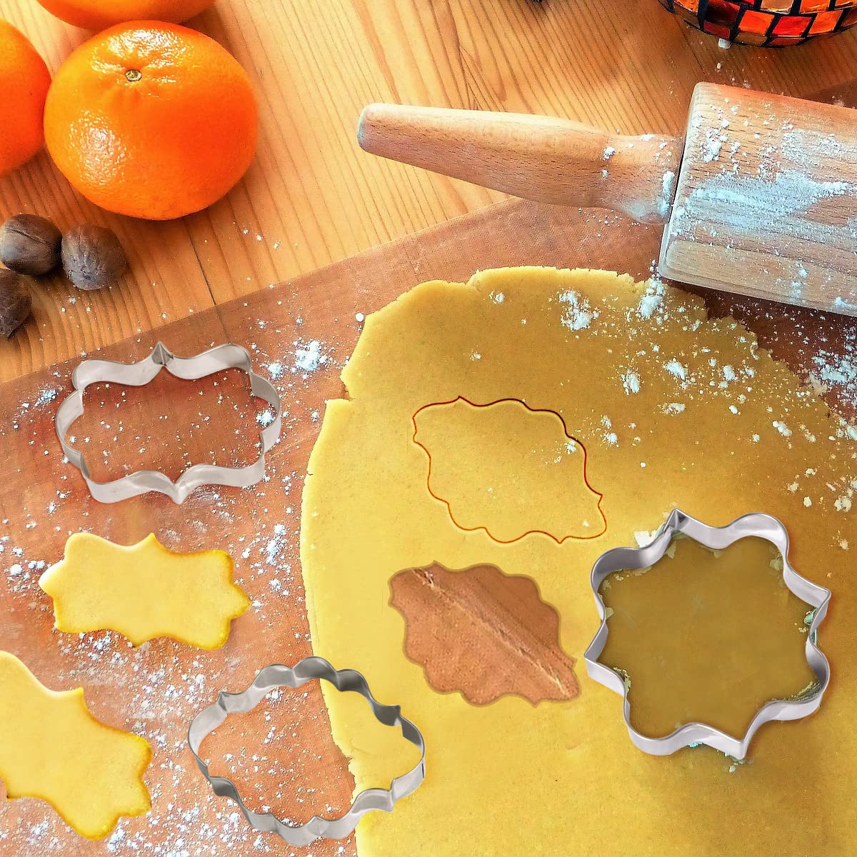 Stainless Steel Plaque Frame Pastry Biscuit Cookie Cutter Cake Fondant Pancake Cutters Mold Pack Of 3