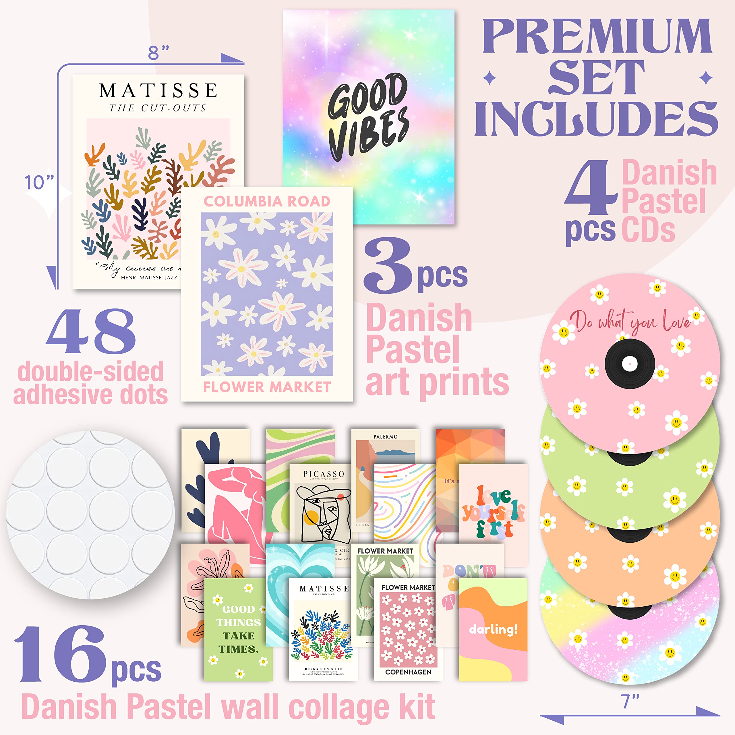 97 Decor Danish Pastel Room Decor Aesthetic - Danish Pastel Wall Collage Pictures  Danish Pastel Posters for Girls Teens  Wall Prints for Bedroom Aesthetic Poster  Aesthetic Wall Art (8x10 UNFRAMED)