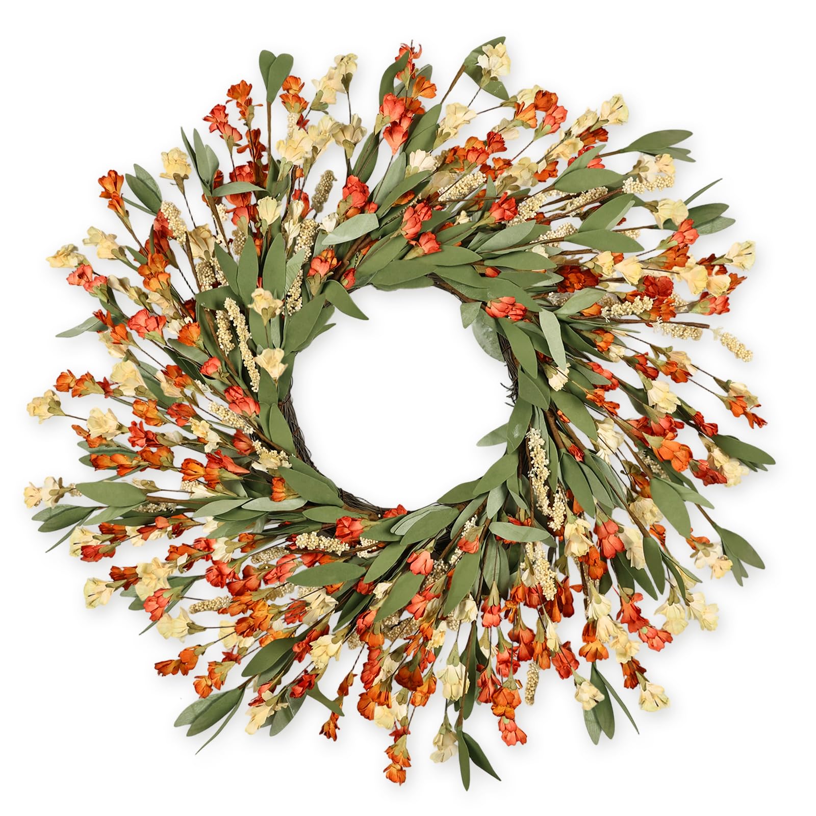 24 inch Fall Wreaths for Front Door Outside Fall Door Wreath Fall Decorations for Home Decor Autumn Wreath for Fall Front Porch 