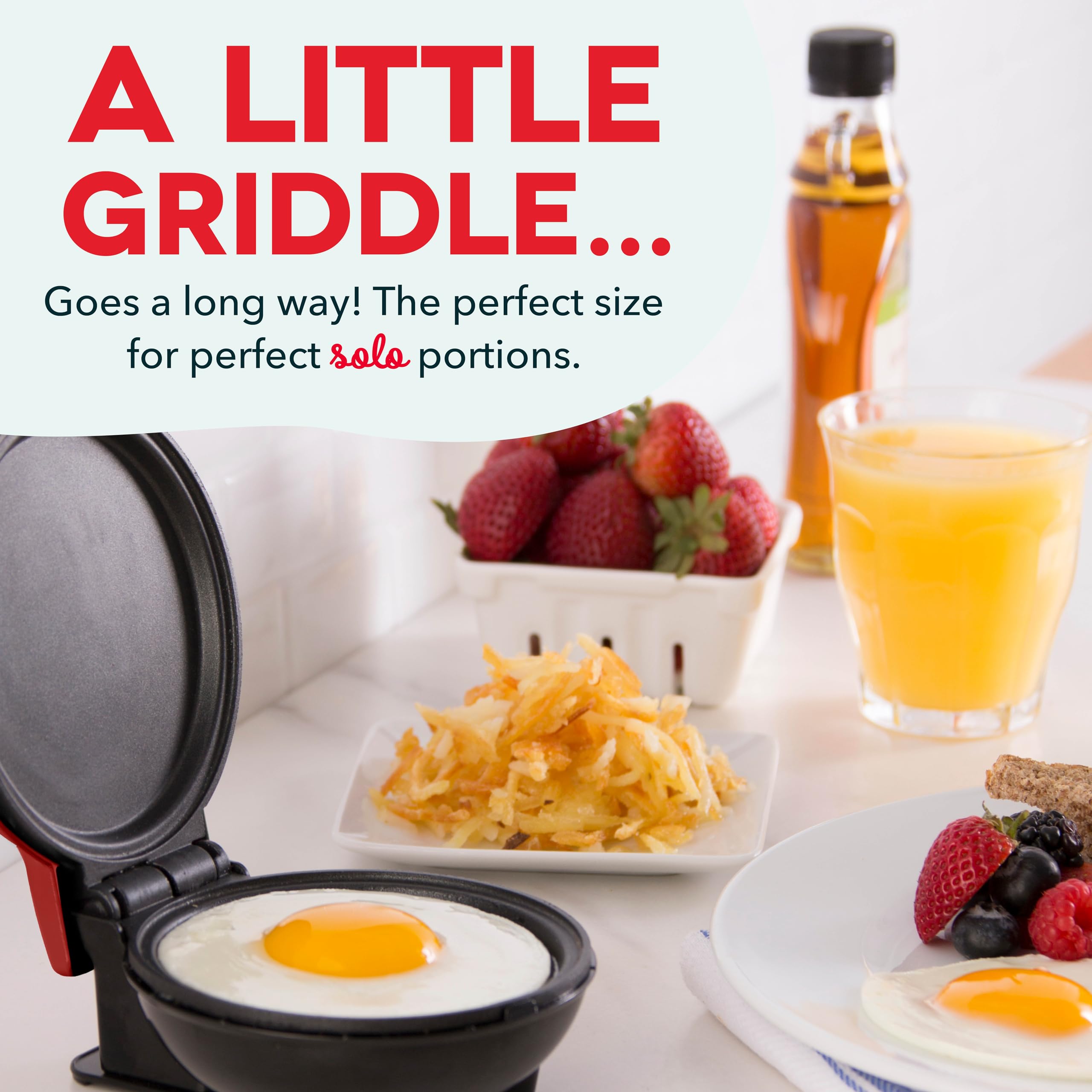 Dash Mini Maker Electric Round Griddle For Individual Pancakes, Cookies, Eggs & Other On The Go Breakfast, Lunch & Snacks With I