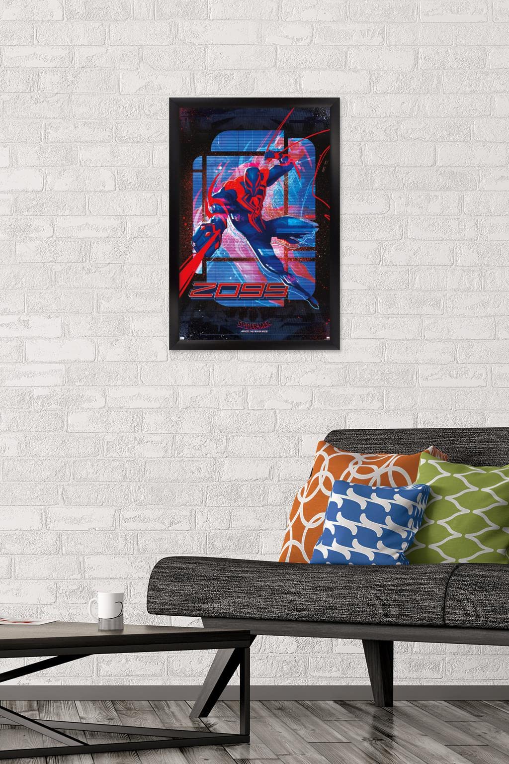 Trends International Marvel Spider-Man: Across The Spider-Verse - Spider-Man 2099 Wall Poster, 14.72'' X 22.37'', Black Framed V