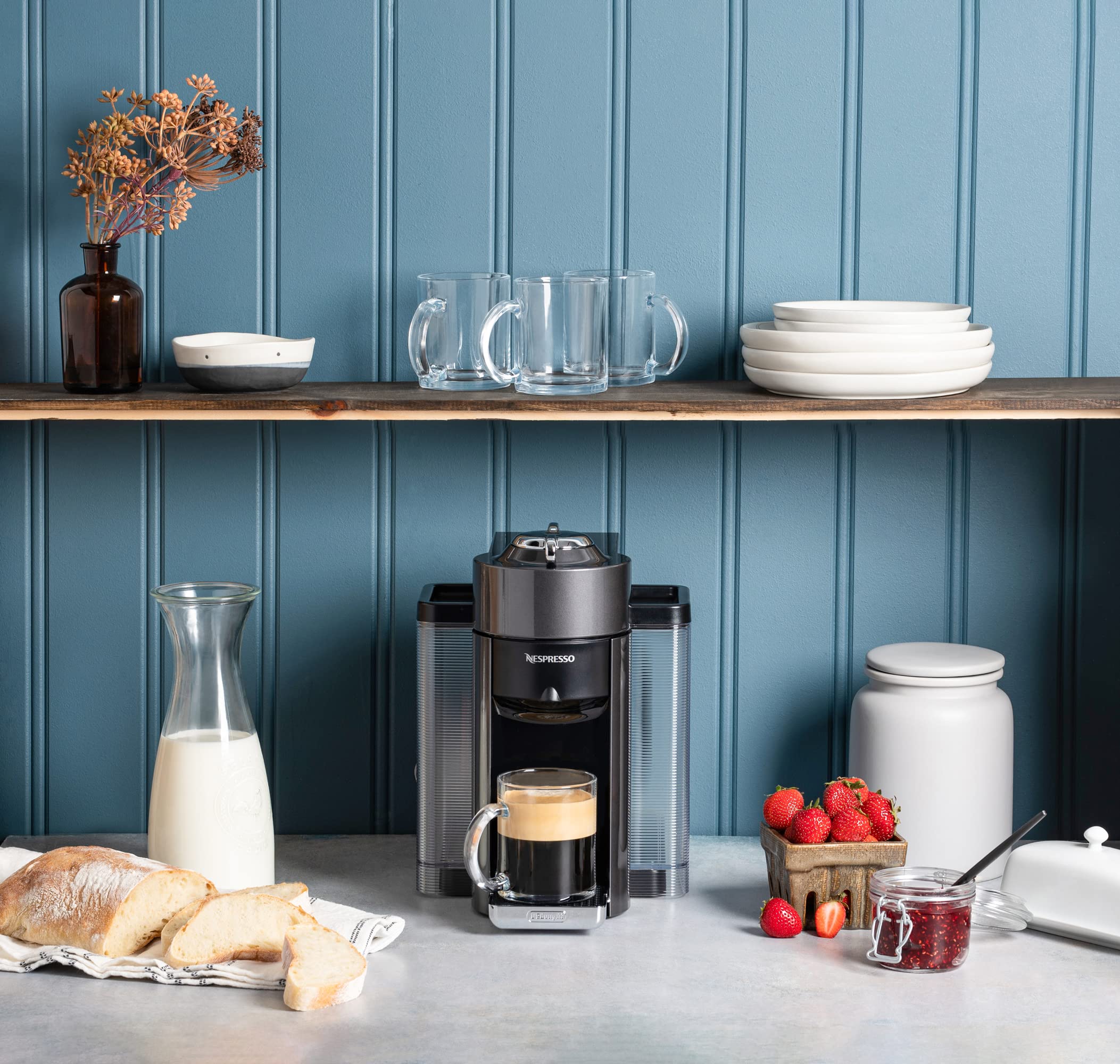 Set Of 6 Glass Mugs With Handles, Clear Glass Teacups Infusion Mug, Coffee Cups Perfect For Cappuccino, Latte, Tea, Espresso - D