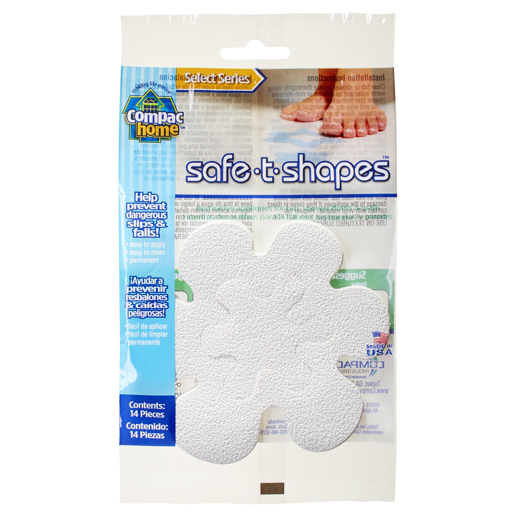 Compac Home Select Safe-T-Shapes, Large, White Daisy 14 Count