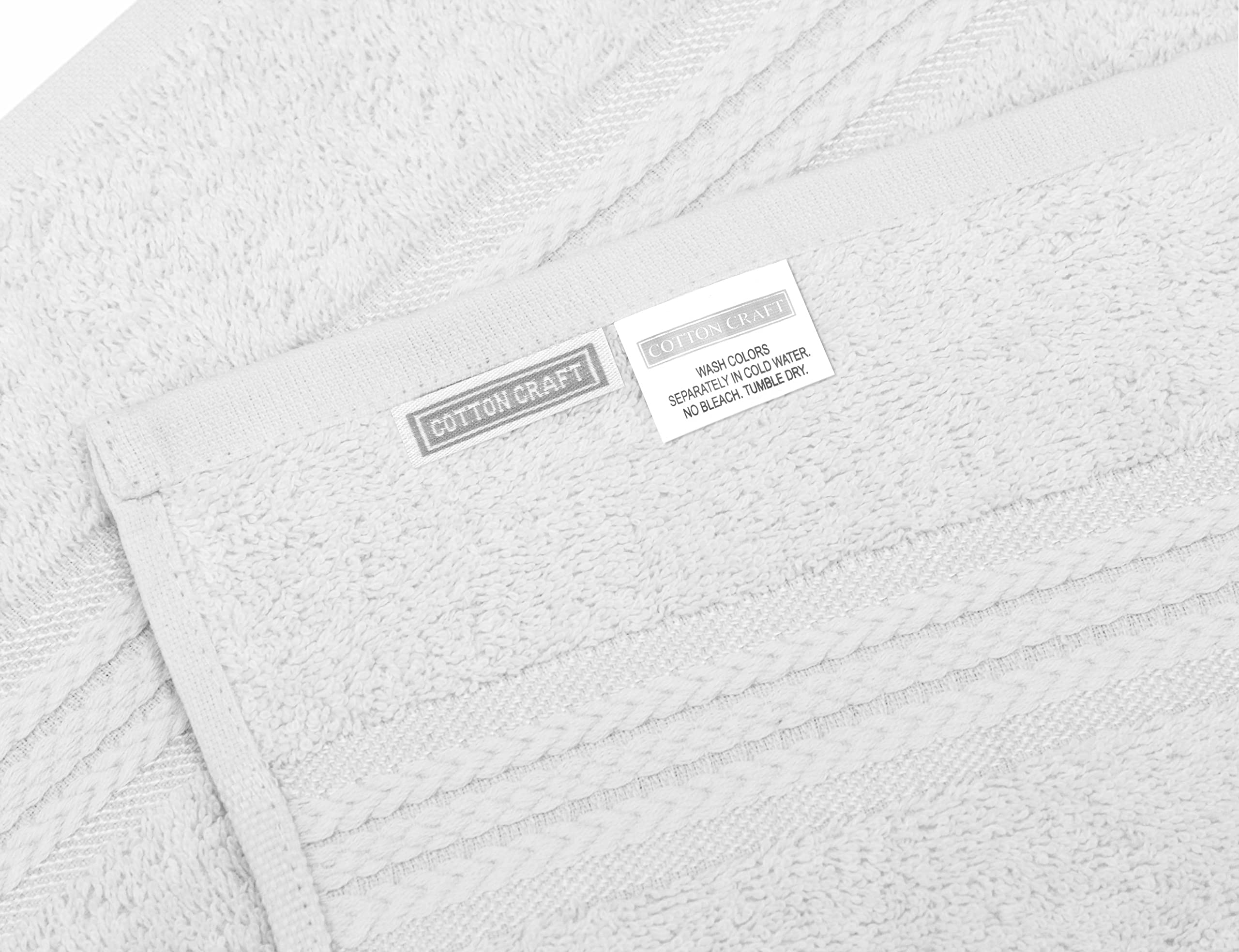 Cotton Craft Ultra Soft 4 Pack Oversized Extra Large Bath Towels 30X54 White Weighs 22 Ounces - 100% Pure Ringspun Cotton - Luxu