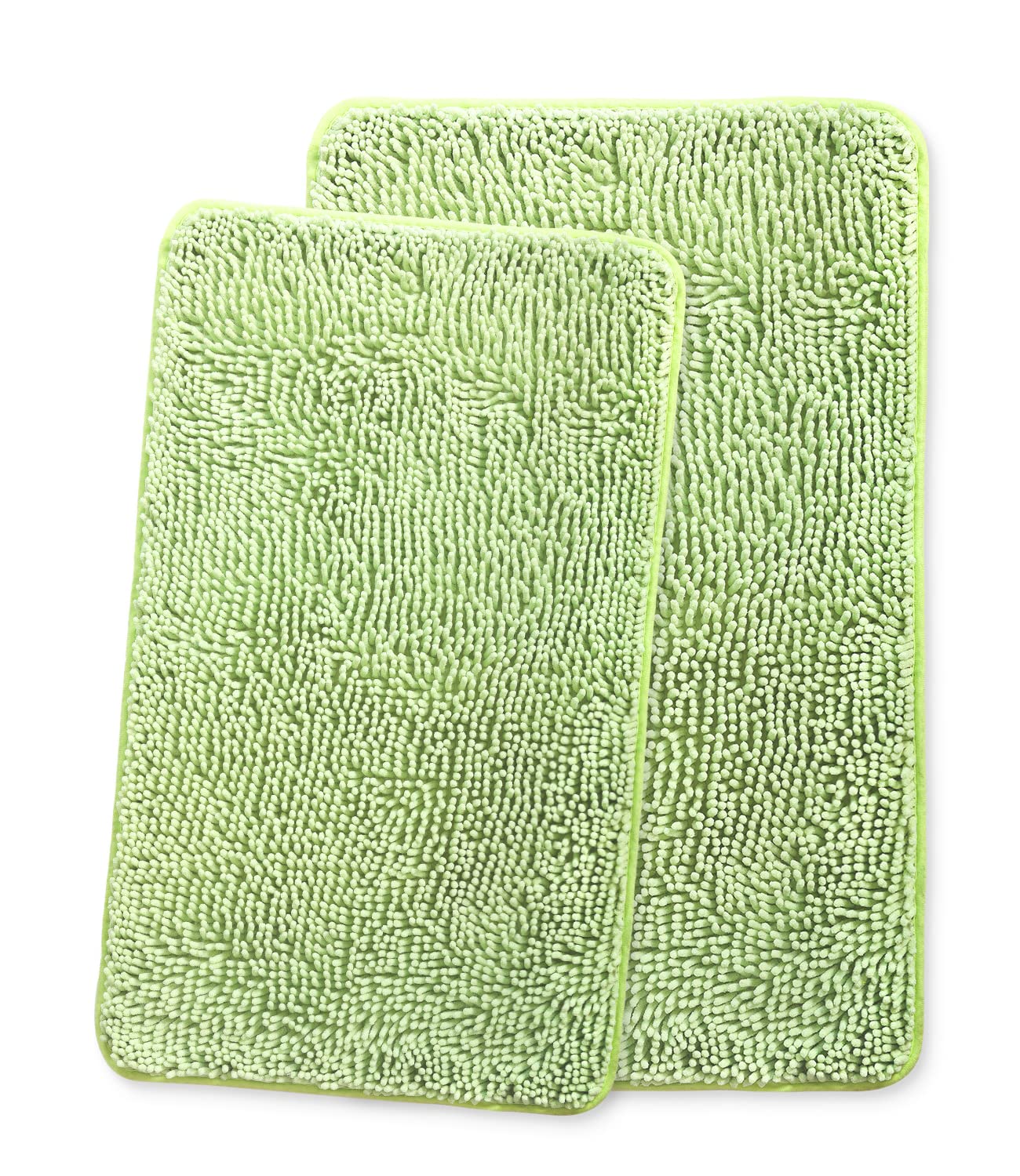 Yeaban Seafoam Green Bathroom Rugs Sets 2 Piece - Thick Chenille Bath Mats | Absorbent And Washable Bath Rug Non-Slip, Plush And