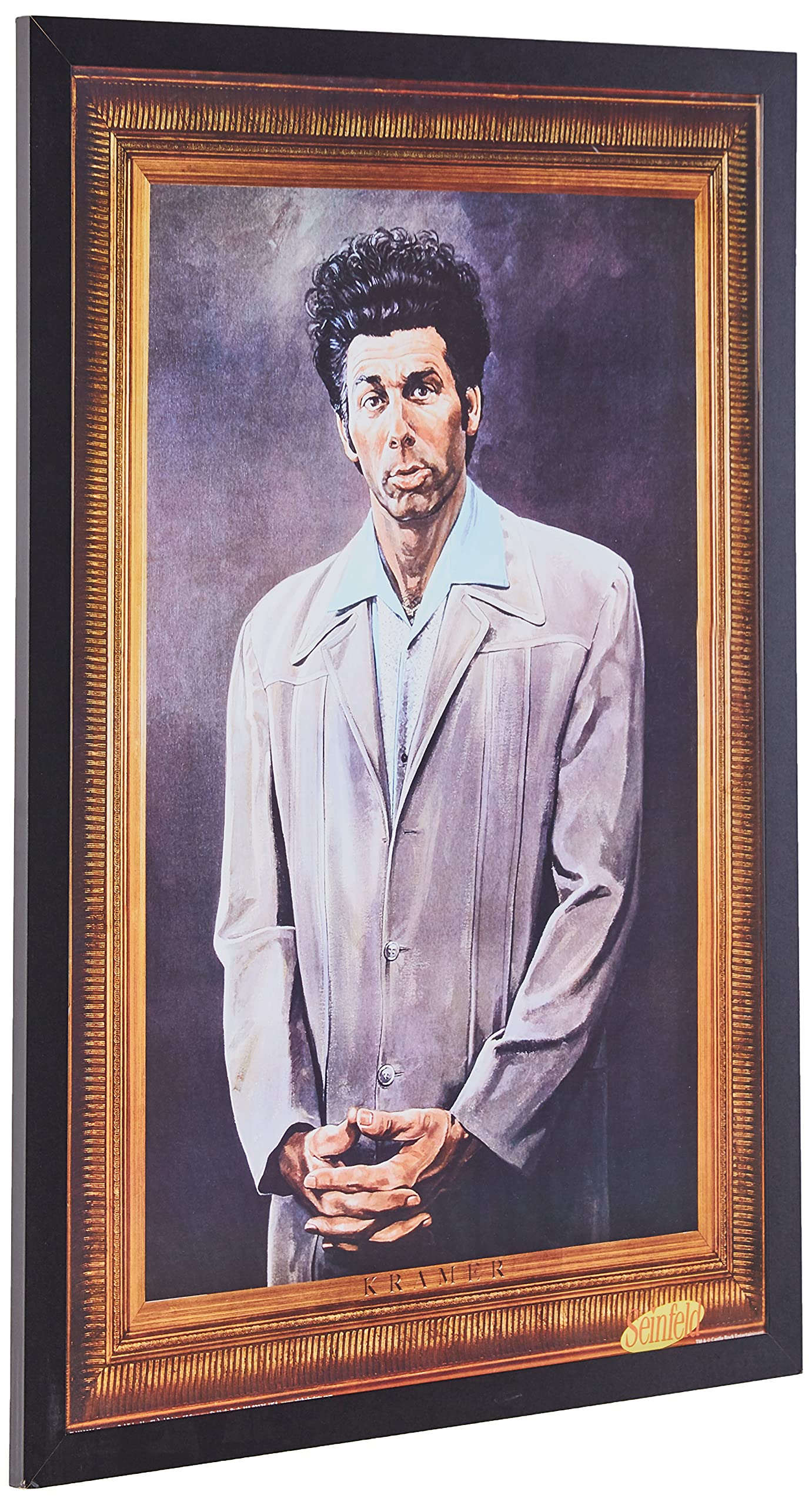 Buyartforless Work Framed Cosmo Kramer Portrait-Seinfeld Tv Show 36X24 Art Print Poster Wall Decor Humor Famous Painting Pop Cul