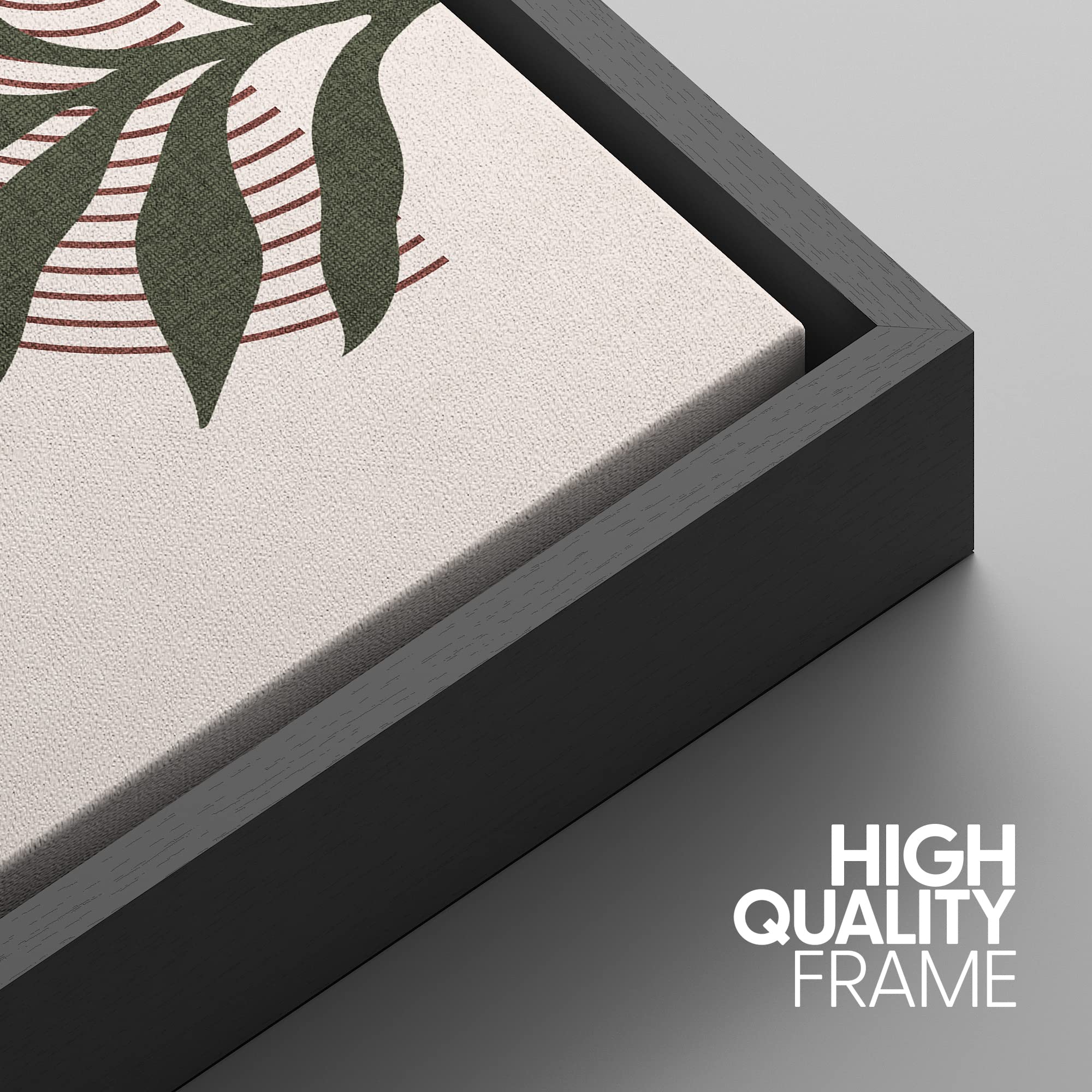 Idea4Wall Framed Canvas Print Wall Art Set Geometric Mandala Pattern Forest Plant Abstract Nature Illustrations Modern Art Nordi