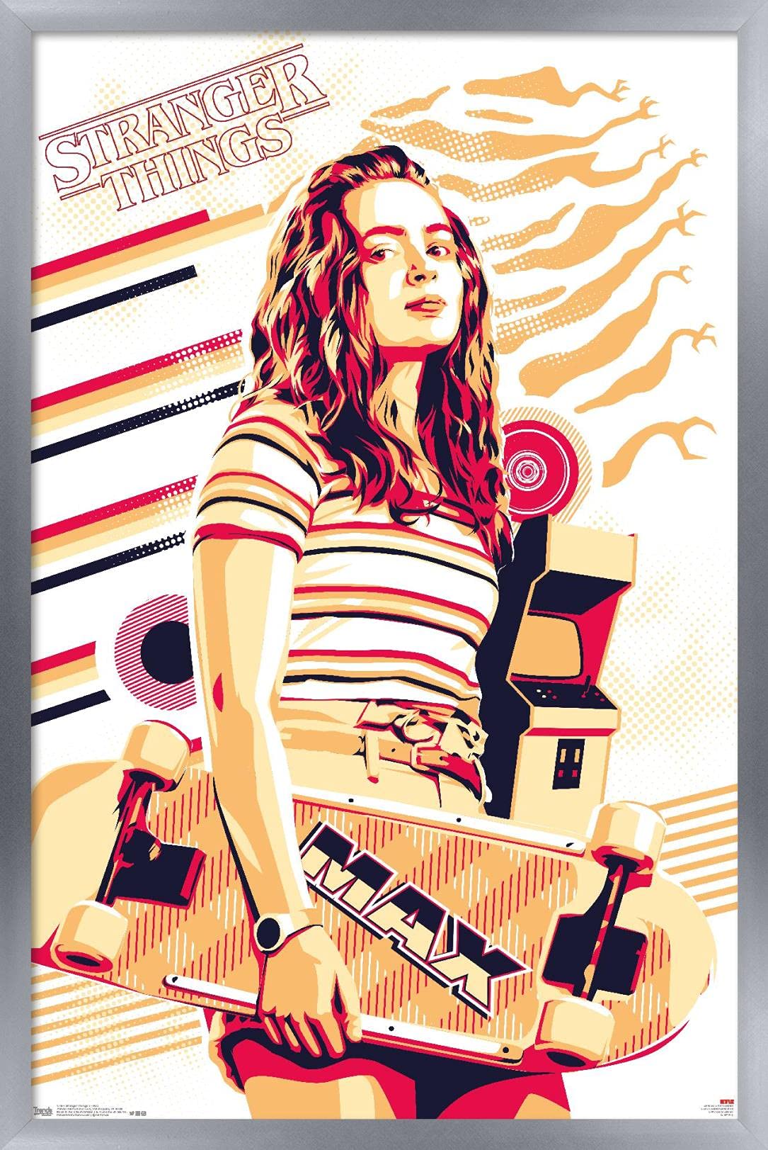 Trends International Netflix Stranger Things: Season 3 - Max Wall Poster, 22.375'' X 34'', Silver Framed Version