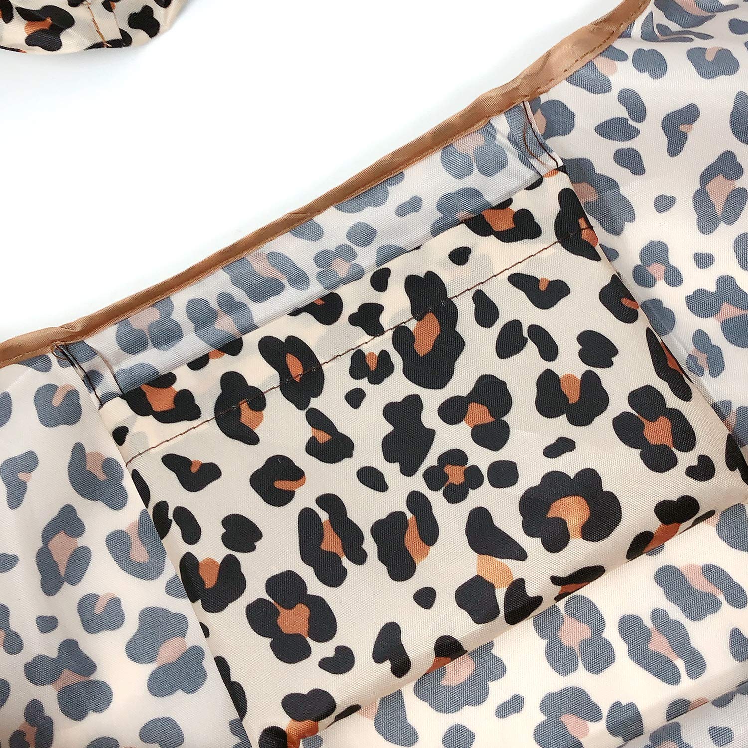 allydrew Large Foldable Tote Nylon Reusable Grocery Bag  Wild Cat