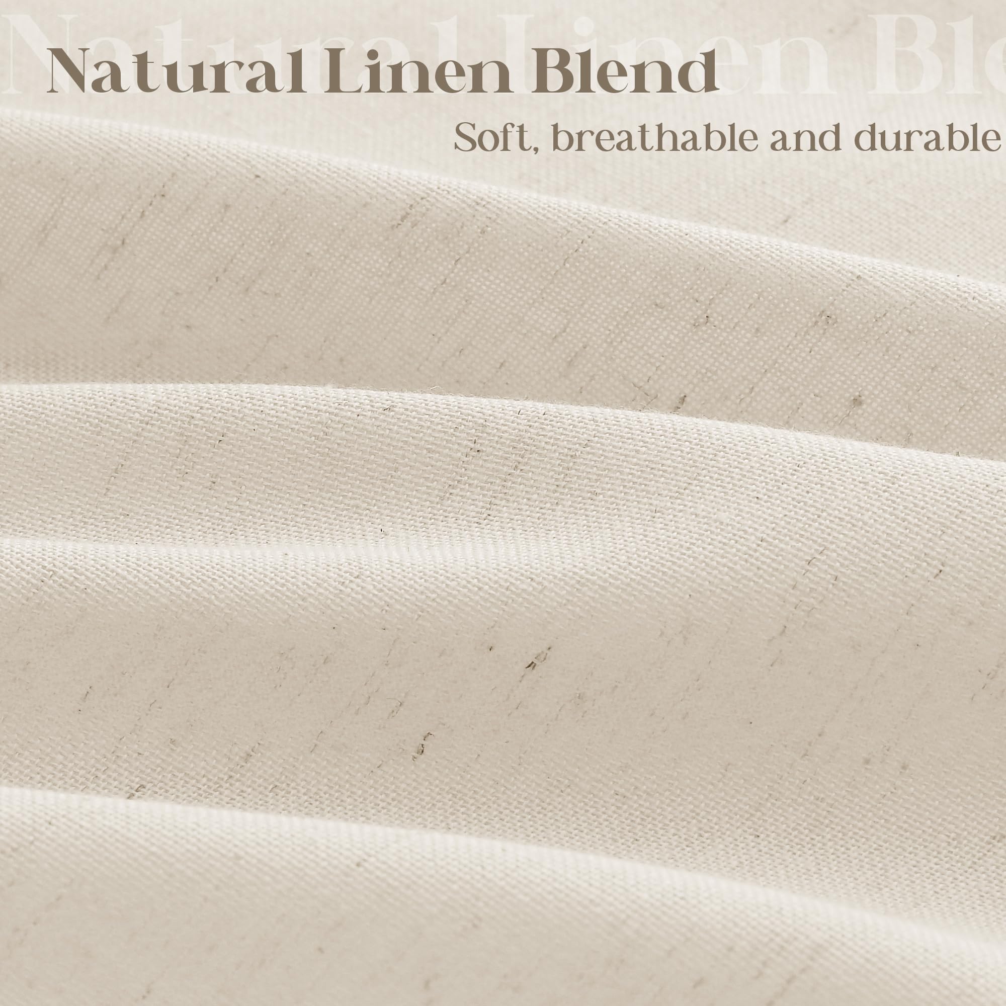 Beige Linen Shower Curtain Neutral Shower Curtains For Bathroom Decor Flax Textured Bath Curtain Boho Farmhouse Rustic Shabby Ch