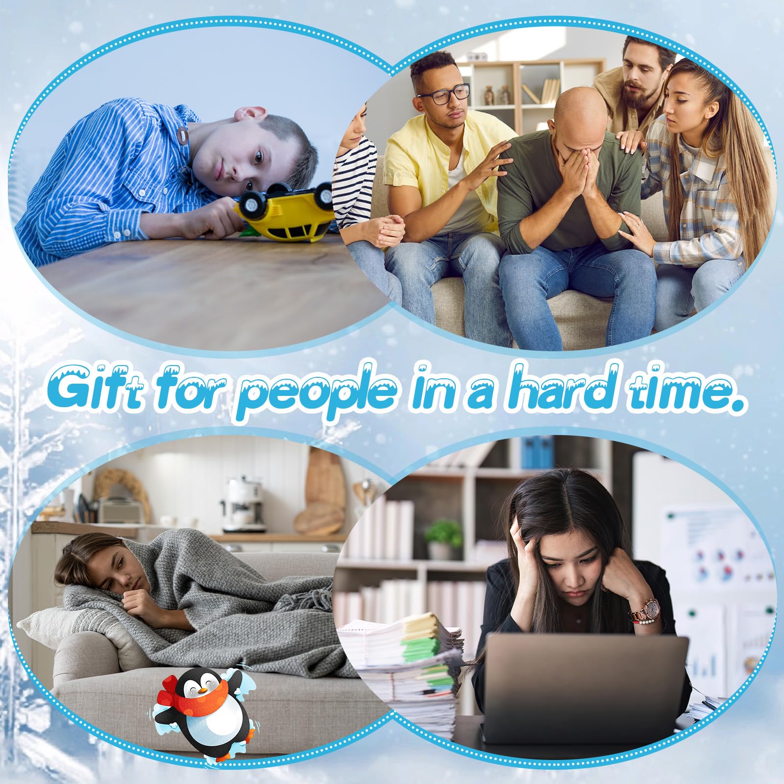 Wonderjune 36 Pcs Christmas Emotional Support Appreciation Gifts Bulk Mini Desk Pet with Inspirational Boxes Thanksgiving Gifts