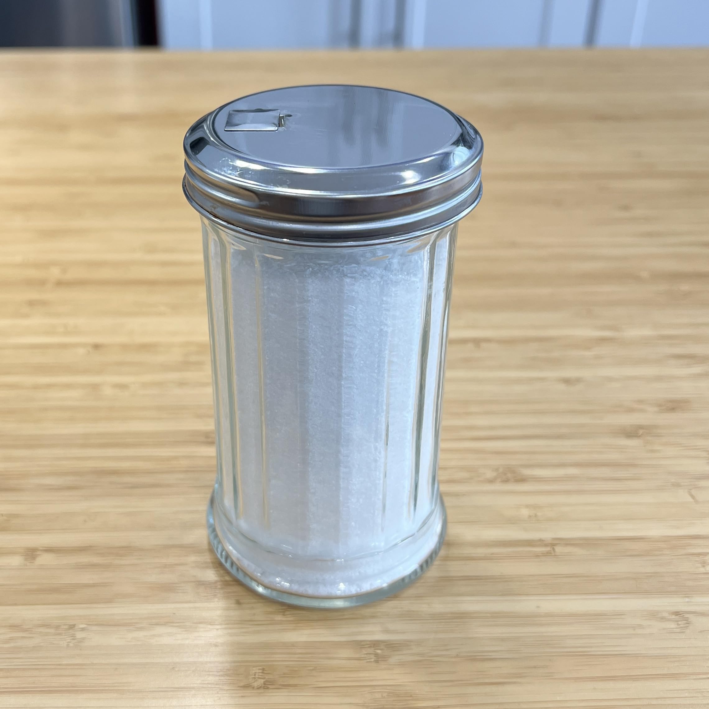 Bnyd Glass Sugar Shaker Dispenser Pourer, 5.5 Inch