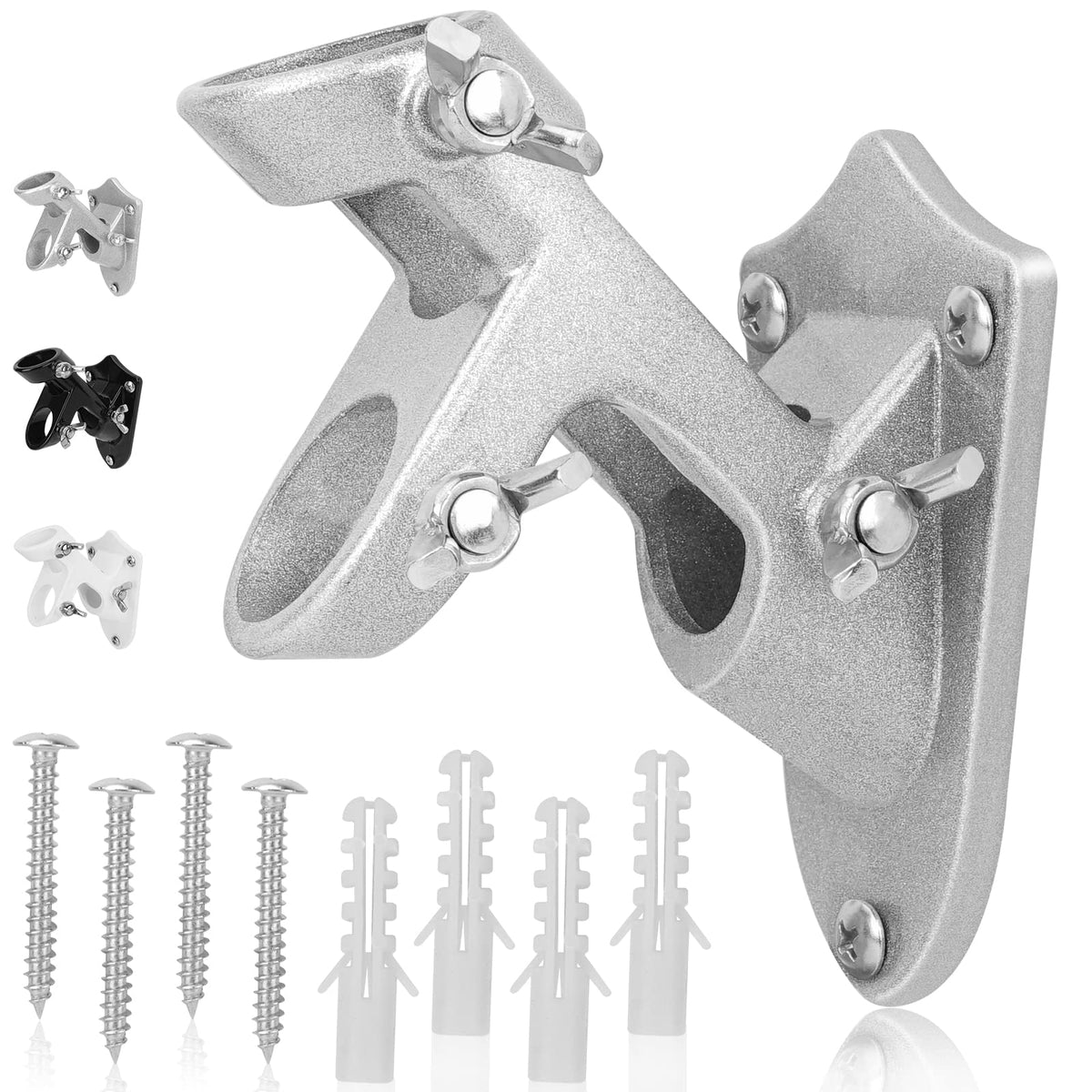 Flag Pole Holder, Outside House Flag Pole Bracket, Heavy Duty Metal Flag Mount, Aluminum Alloy Mounting Brackets, Outdoor Flag H