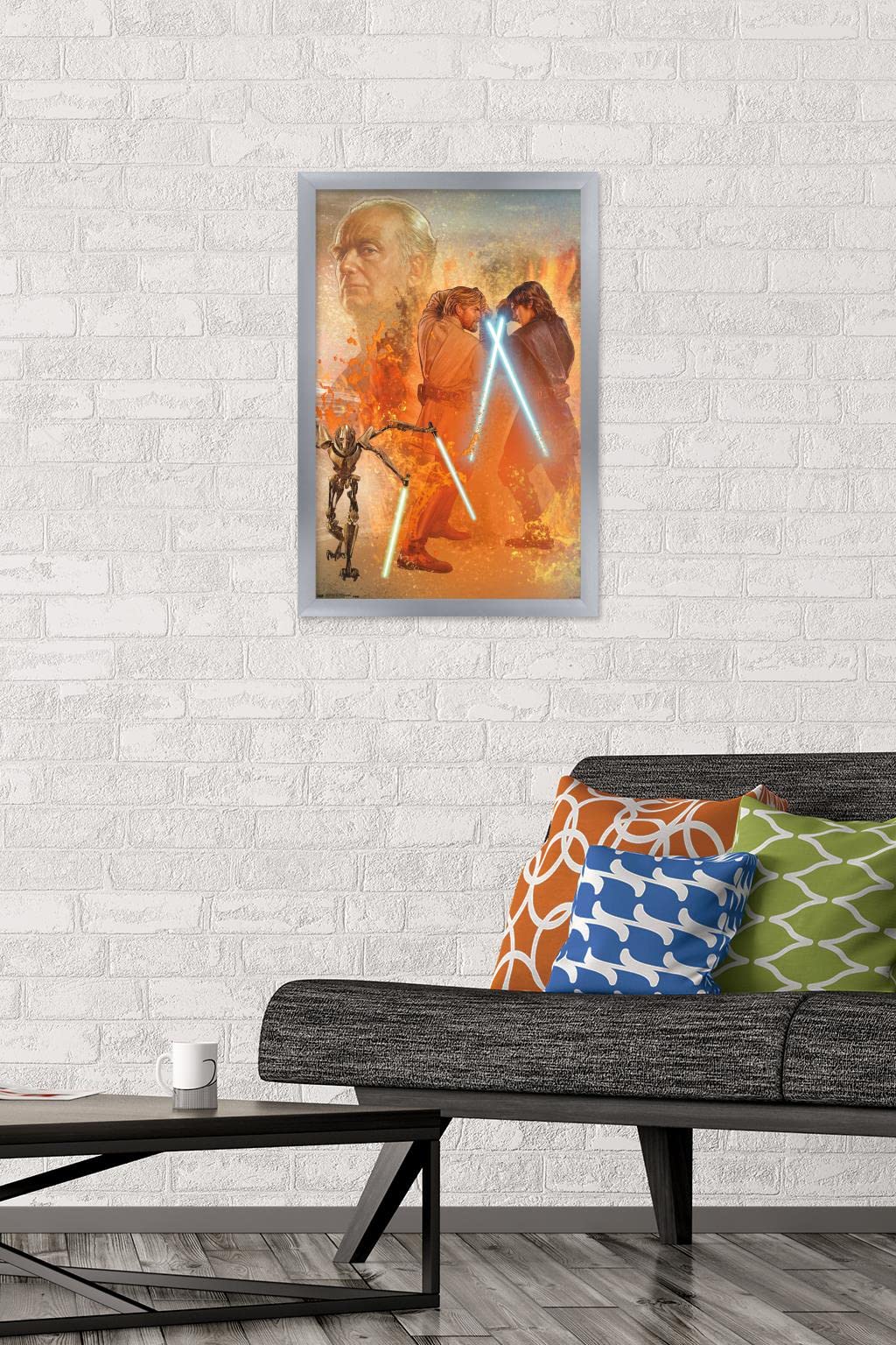 Trends International Star Wars: Revenge Of The Sith - Celebration Mural Wall Poster, 14.725'' X 22.375'', Silver Framed Version