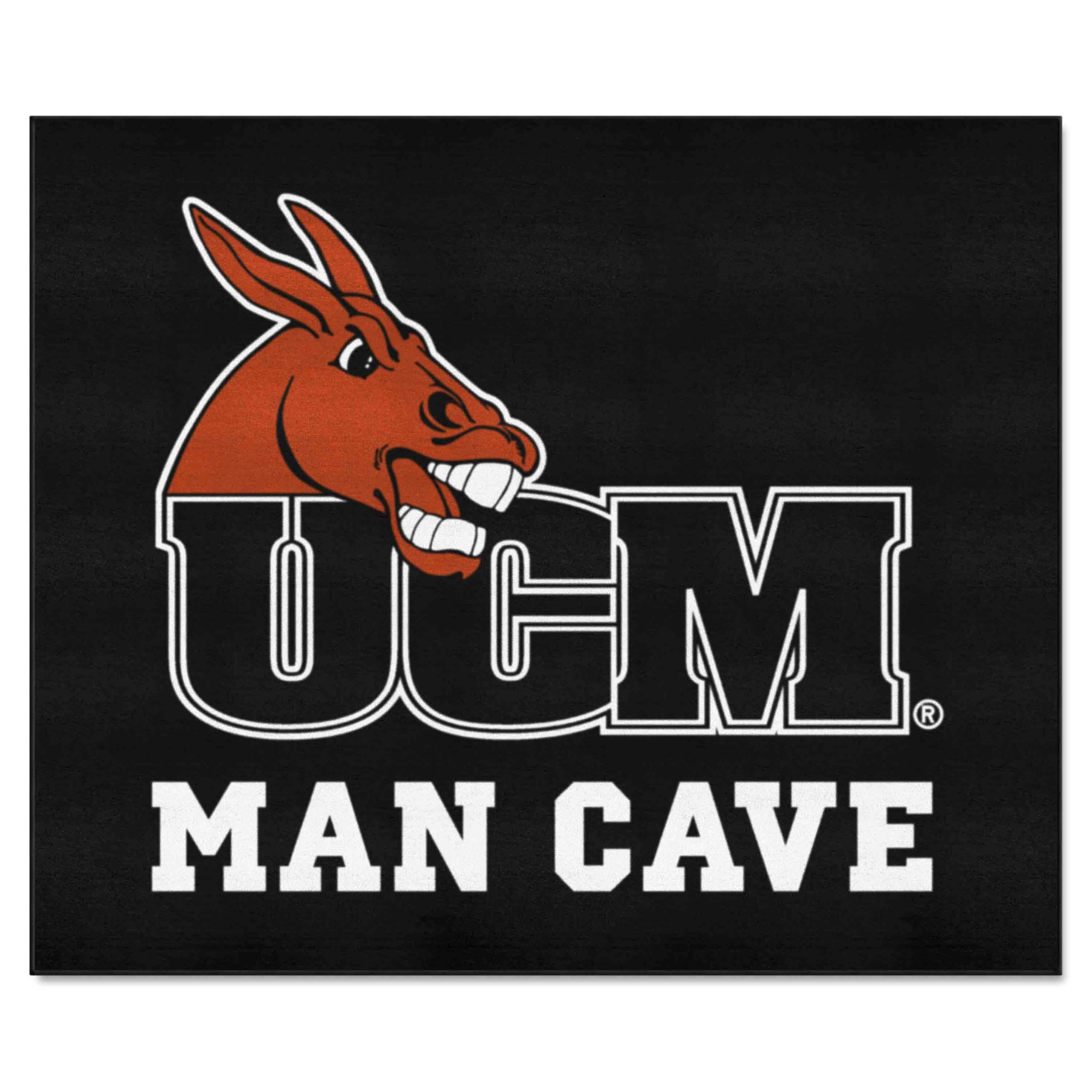 FANMATS 21707 Central Missouri Mules Man Cave UltiMat Rug - 5ft. x 8ft. | Sports Fan Area Rug, Home Decor Rug and Tailgating Mat