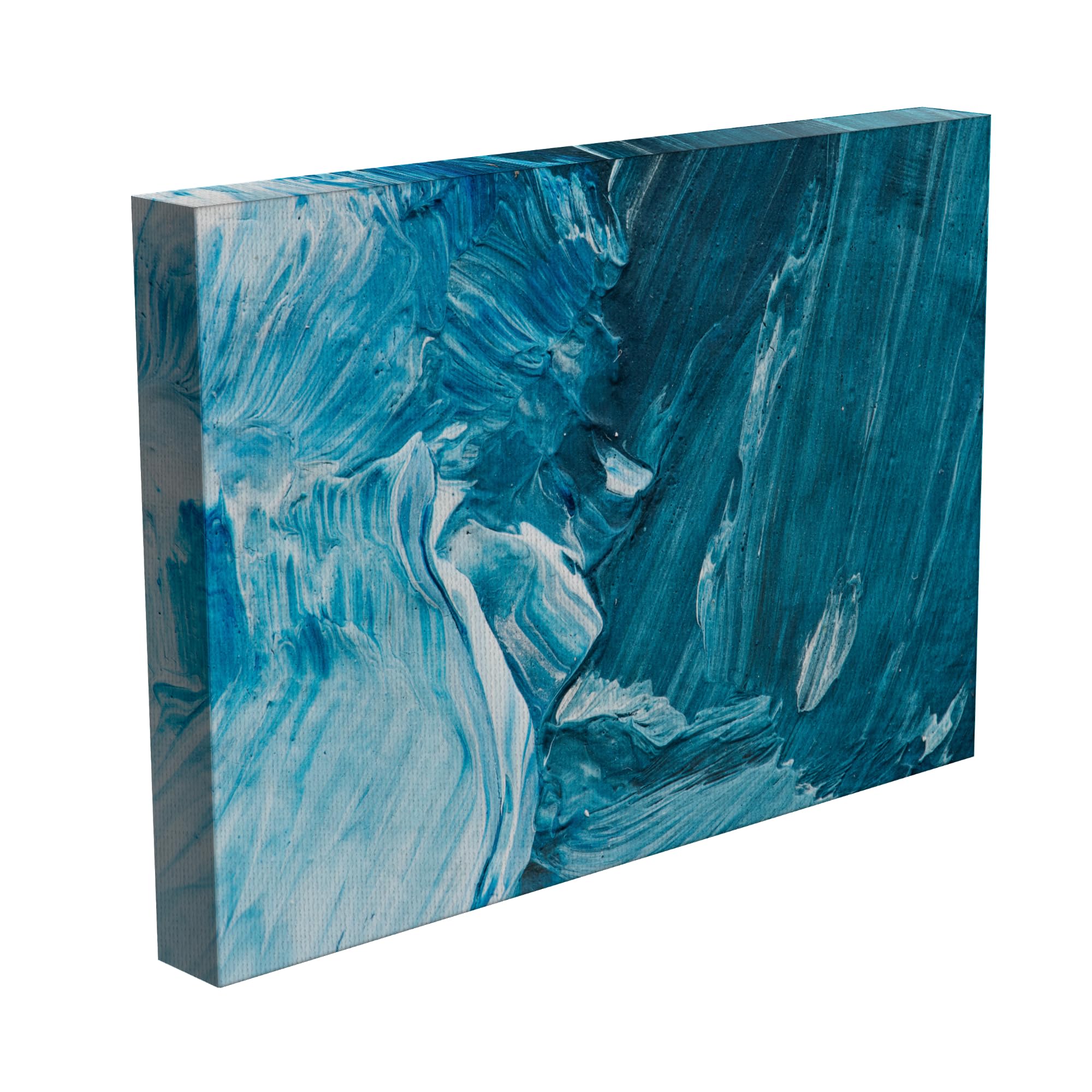 Inephos Framed Canvas Painting - A Swirl Of Blue - Modern Abstract Art Wall Painting For Living Room, Bedroom, Office, Hotels, D