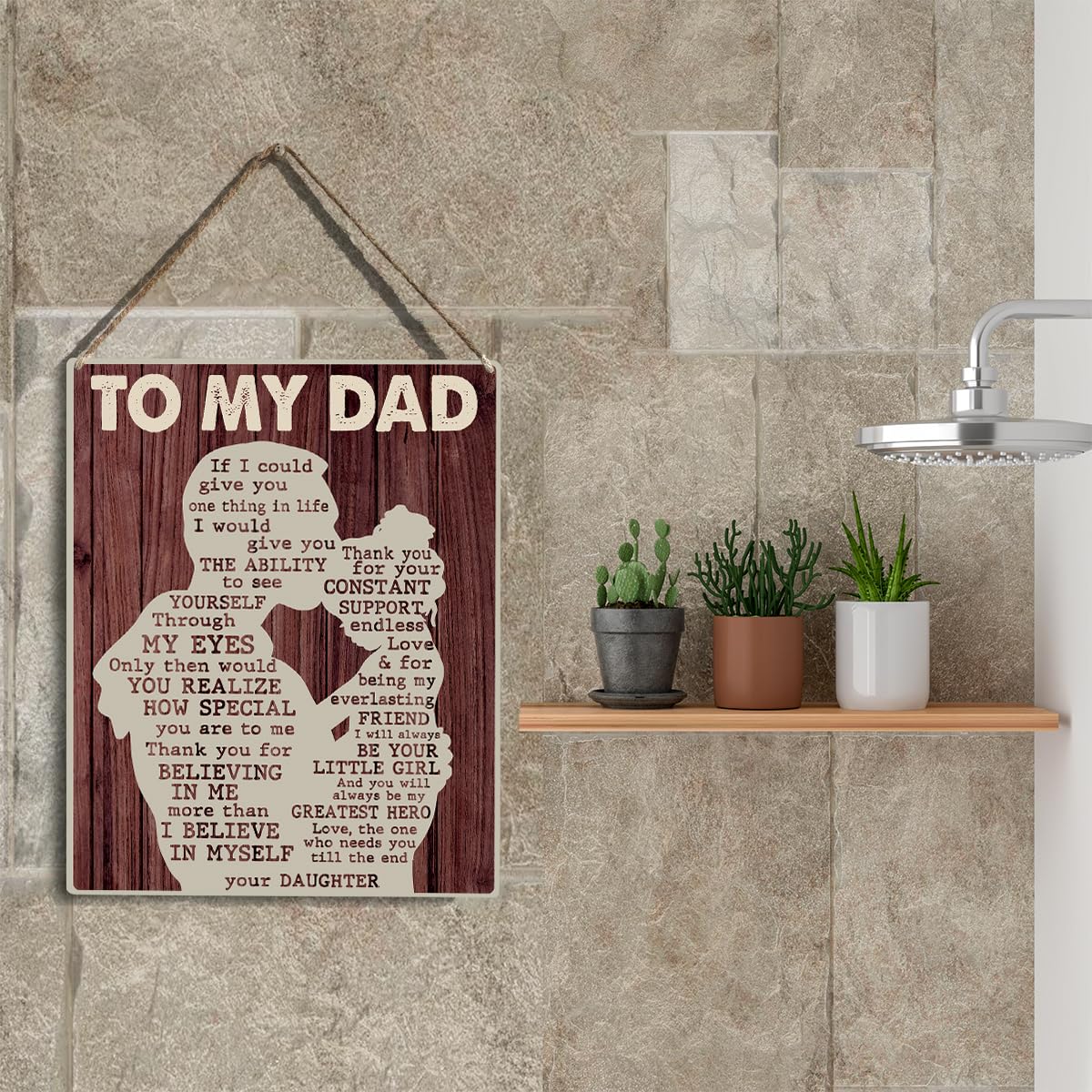 Gifts for Dad Fathers Day Gifts, Birthday Gifts for Dad, Dad Gifts from Daughter Anniversary Fathers Day Thanksgiving Wooden H