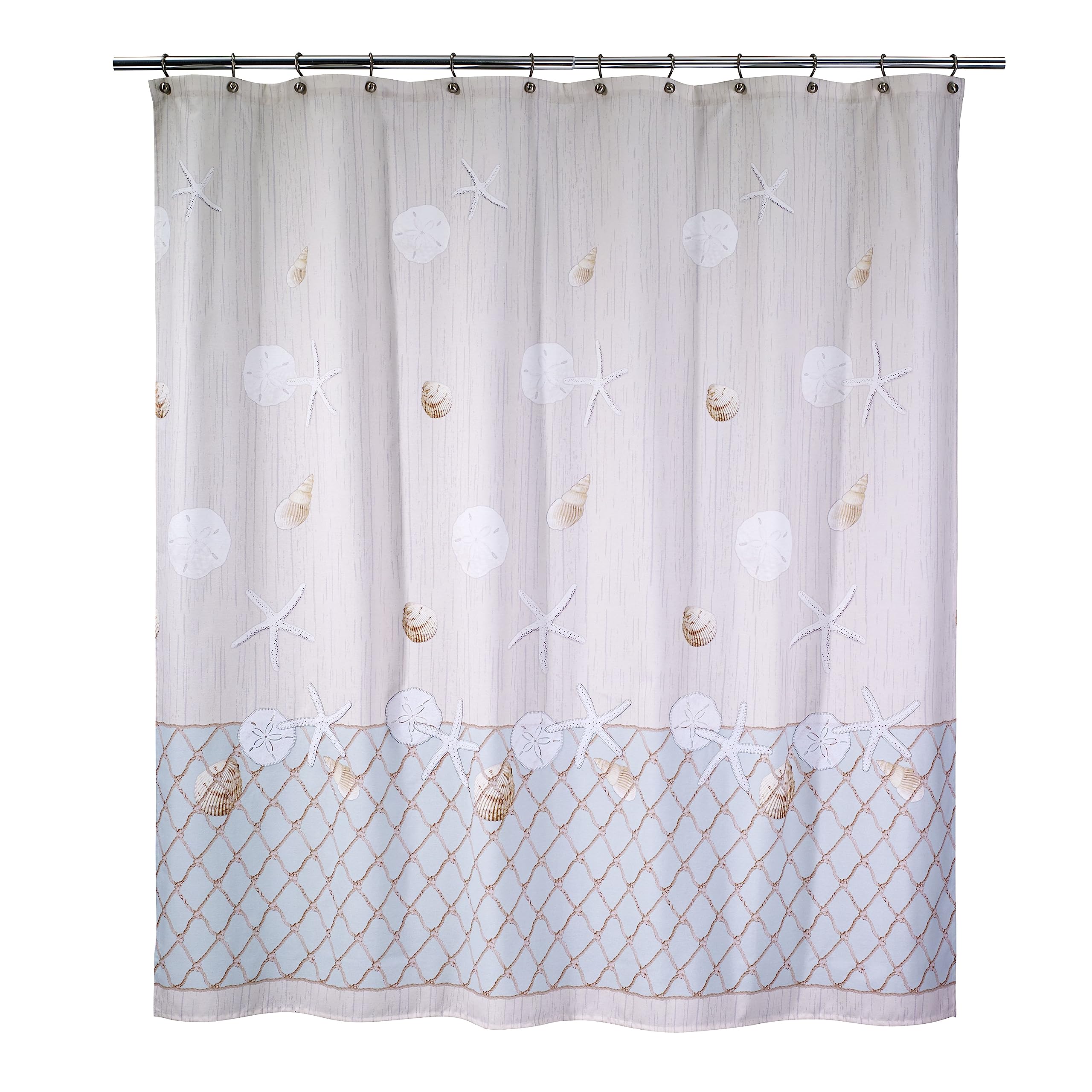 Avanti Linens - Bathroom Accessories Set  Coastal Inspired Shower & Bathroom Decor (Seaglass Collection)