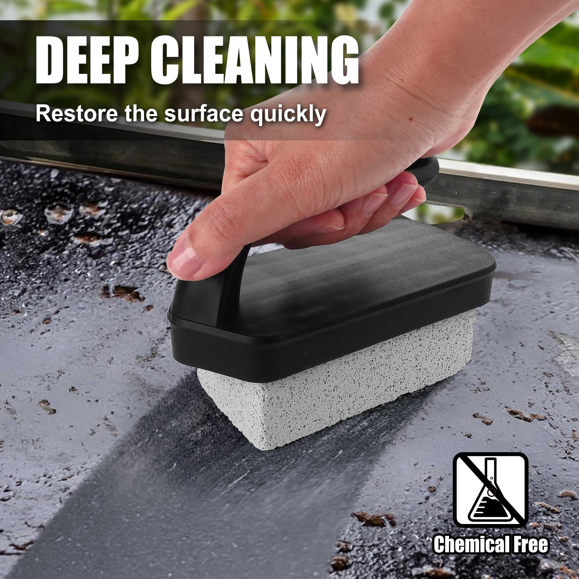 Grillart Griddle Cleaning Kit For Blackstone, Flat Top Grill Cleaning Kit With Grill Stone, Griddle Scraper, Scouring Pad And Ha