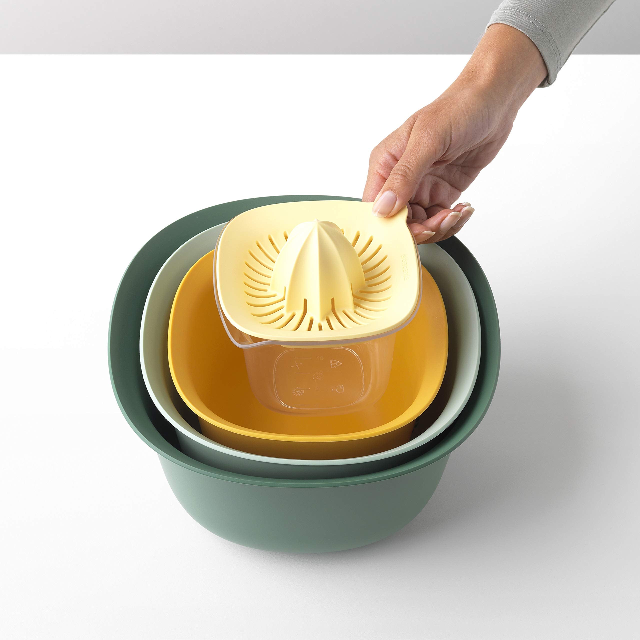Brabantia Tasty+ Mixing Bowl Set With Colander And Juicer