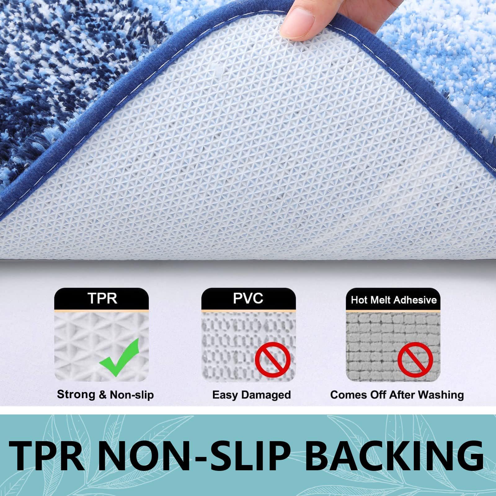 Arotive Microfiber Bathroom Rug Mat, Shaggy Soft And Absorbent Bath Rug, Non-Slip, Thick Plush Bathroom Mat, Machine Washable Dr