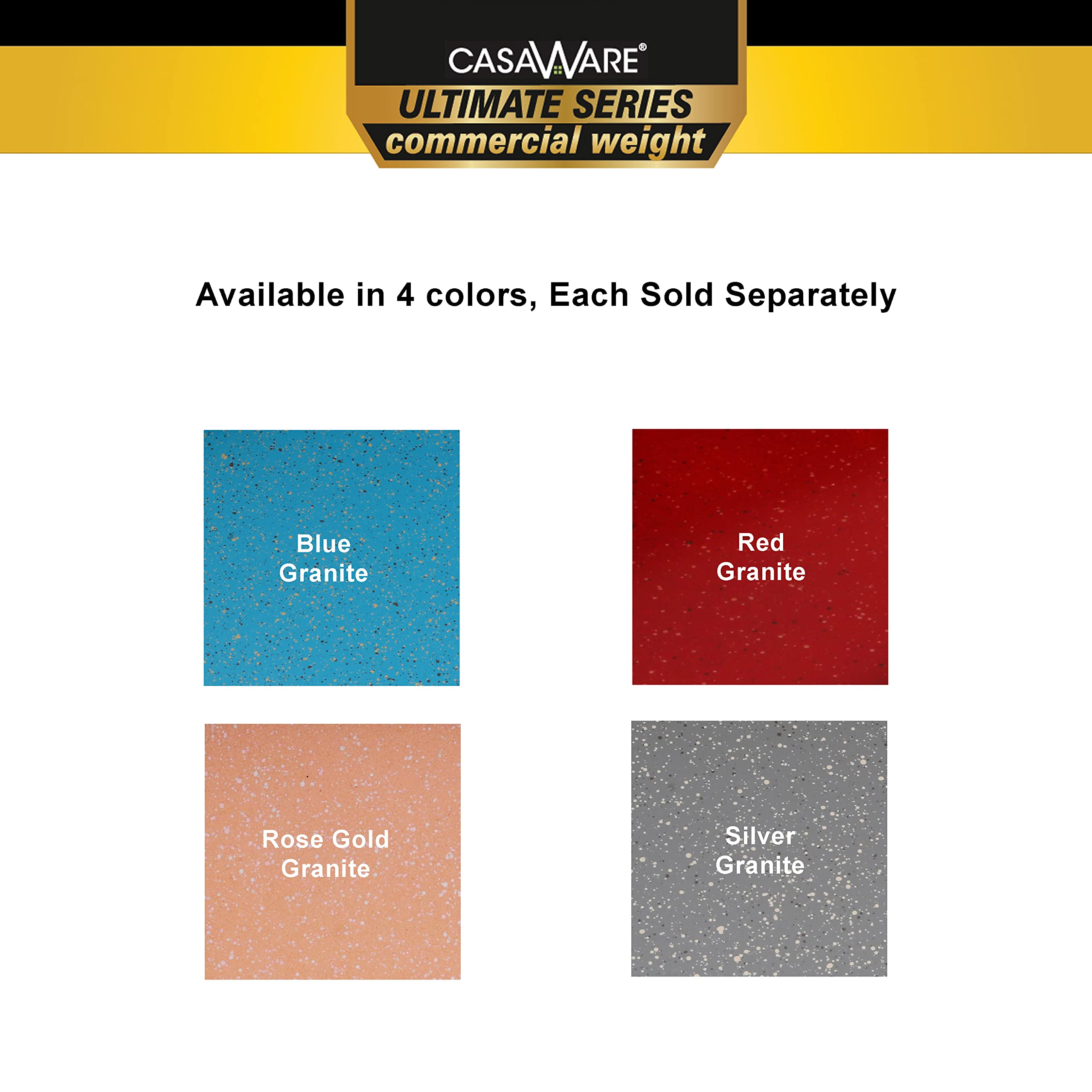 casaWare 3pc Cookie Sheet Set - 2 x 15x10 Inch & 1 x 13x9 Inch, Silver Granite, Ceramic Coated Carbon Steel, Model 8901
