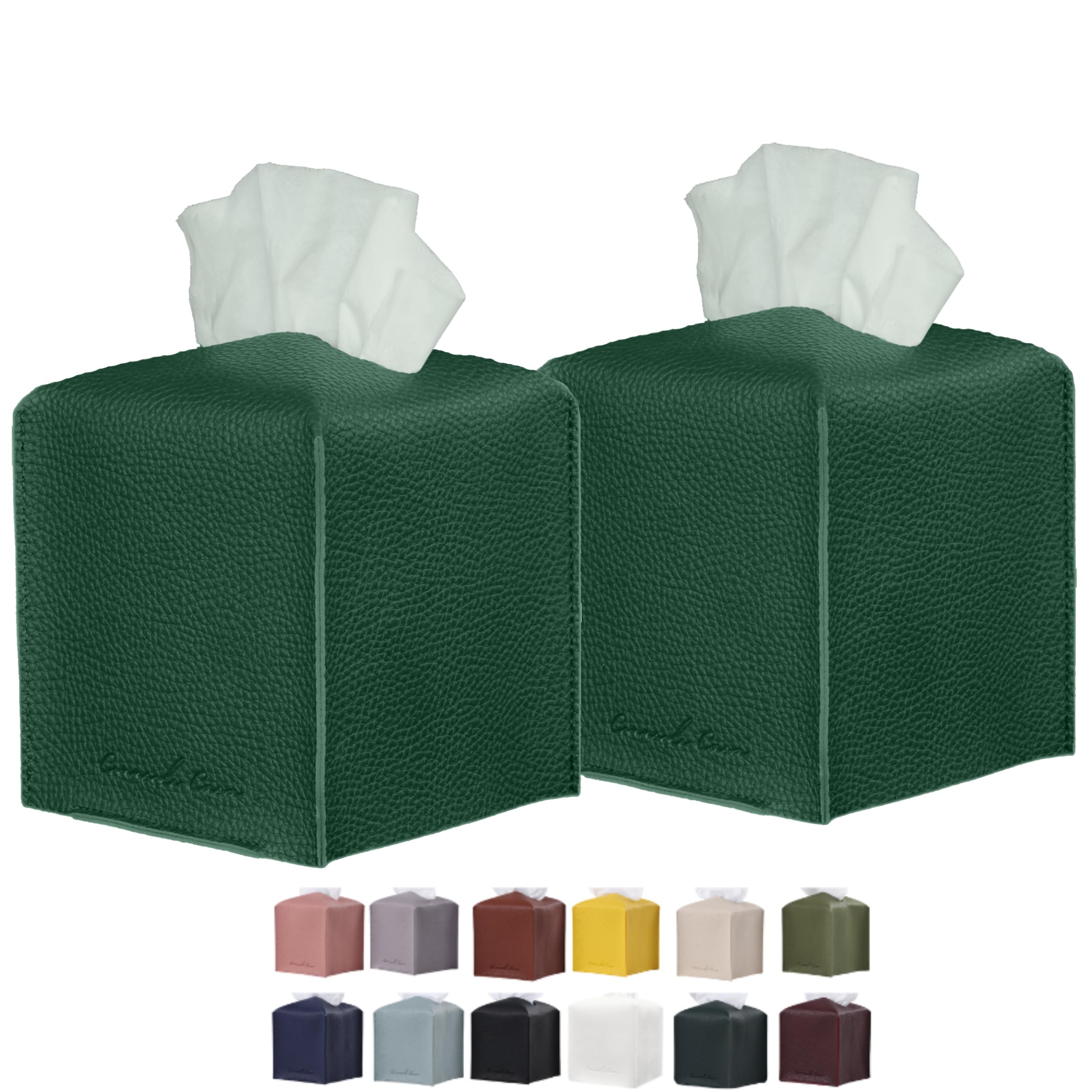 Connsole Casa Premium Pu Leather Tissue Box Holder - Elegant Hotel-Style Beige Tissue Box Cover Enhanced D  Cor Of Home, Office