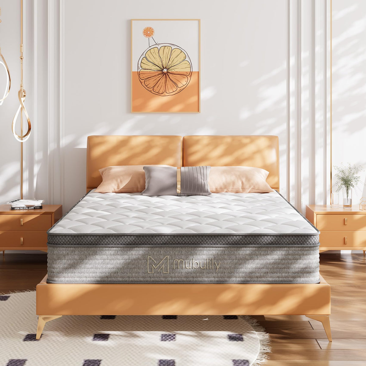 Mubulily Queen Mattress,10 Inch Gel Memory Foam And Innerspring Hybrid Mattress In A Box With Individual Pocket Spring For Motio