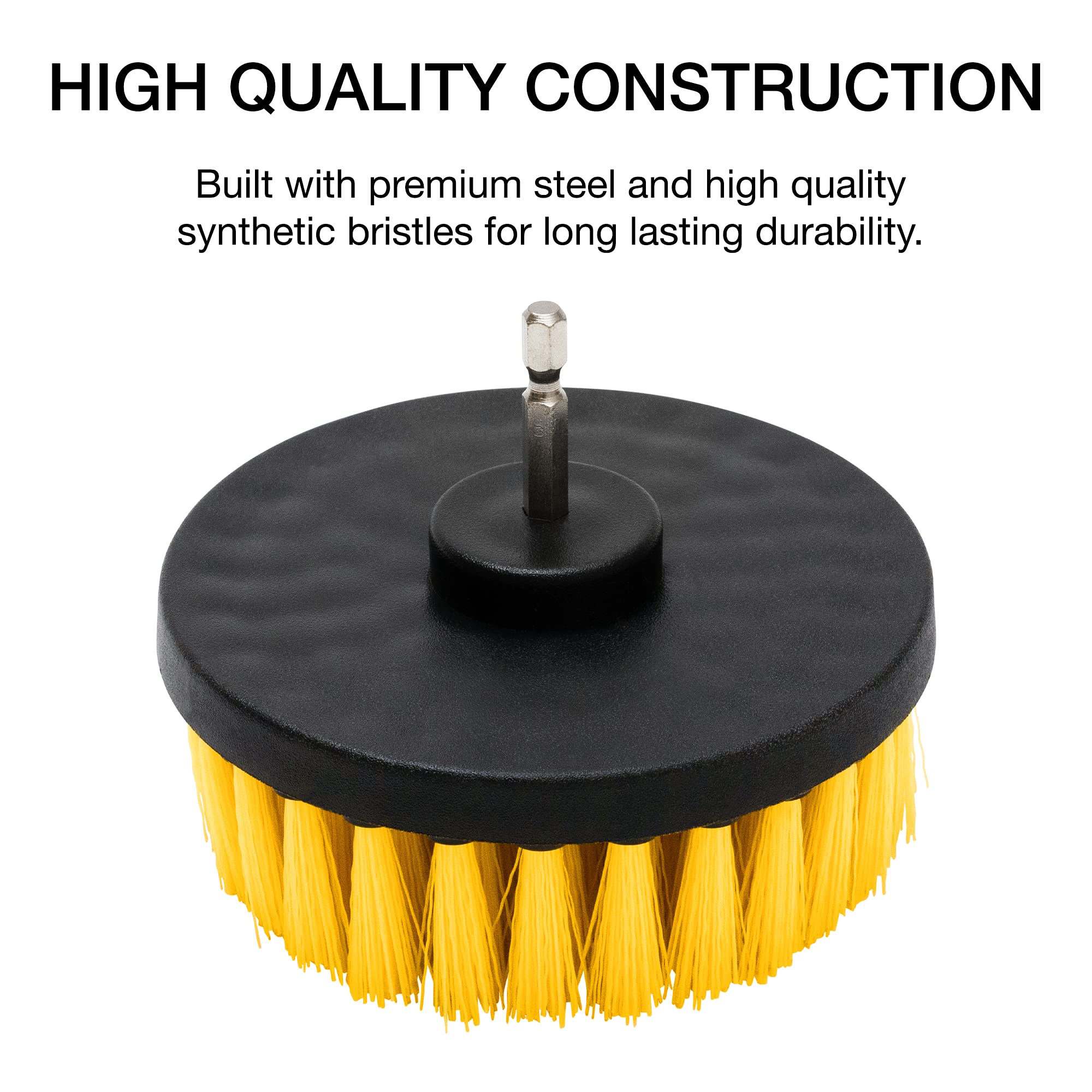 Neiko 00321A Drill Brush Set, 9-Piece All-Purpose Scrub Brush For Cleaning & Car Detailing Attachments, Scrub Brushes With Exten
