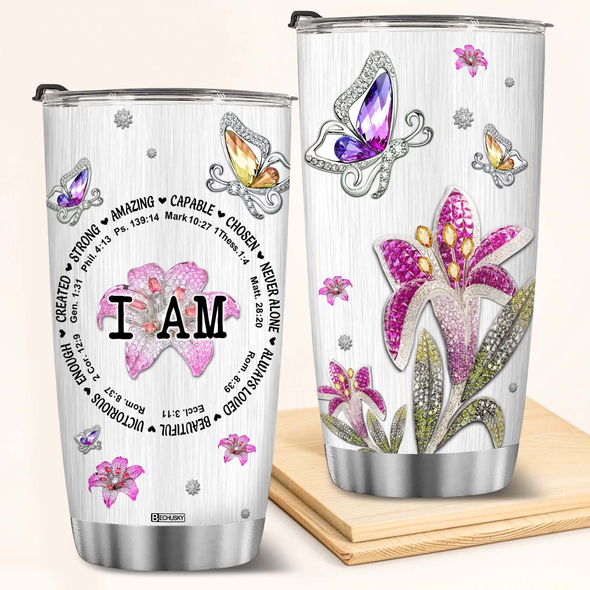 Bechusky Christian Gifts For Women - Birthday Friend Mom, Tumbler Religious 11Oz