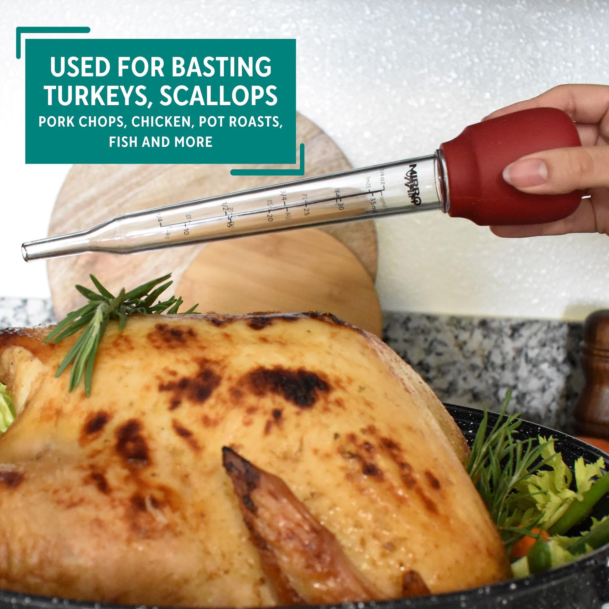 Mirro 10.5    Turkey Baster With Cleaning Brush Red, 10.5'', Mir-11313
