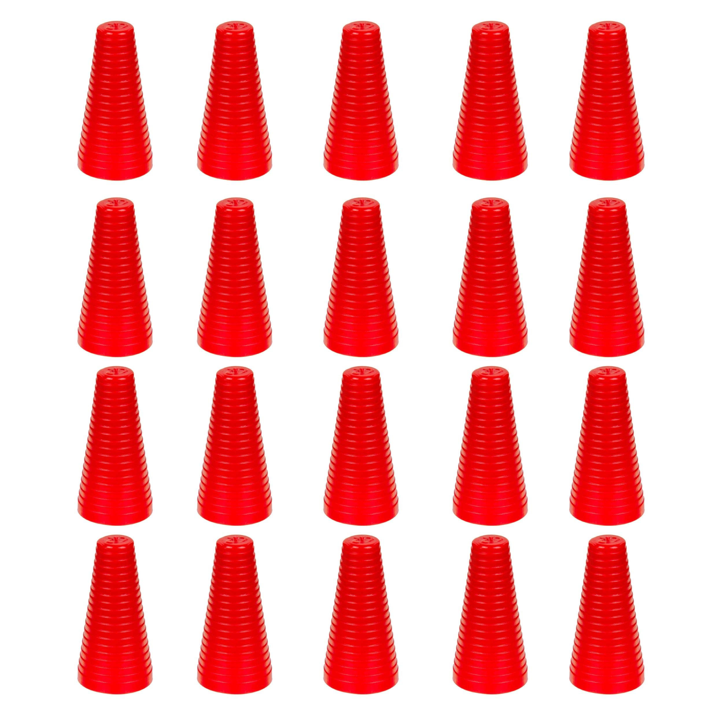 Kelkaa Long Red Tips For Yorker Spout Caps, Replacement Sealer Tips (Pack Of 20)