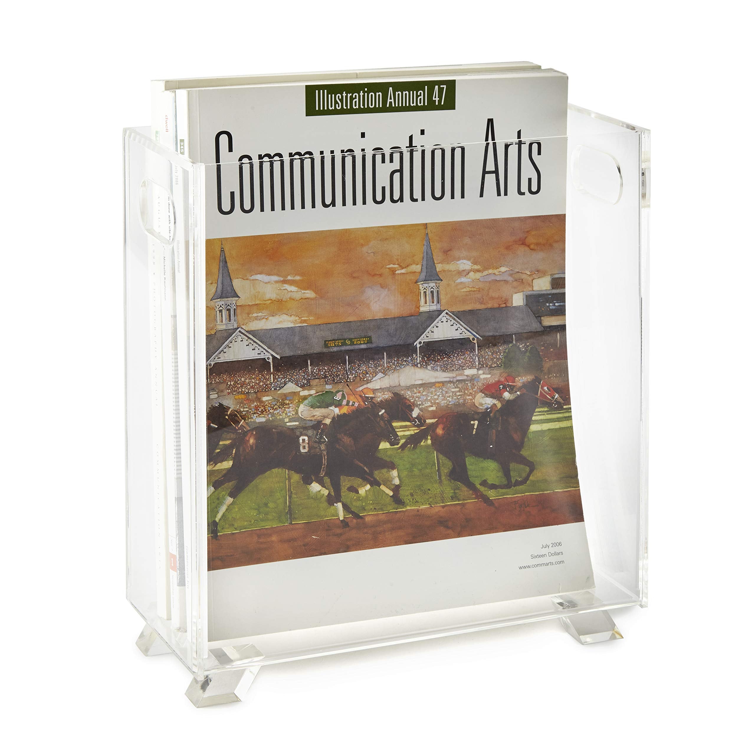 Huang Acrylic Clear Magazine Holder Or Wastebasket