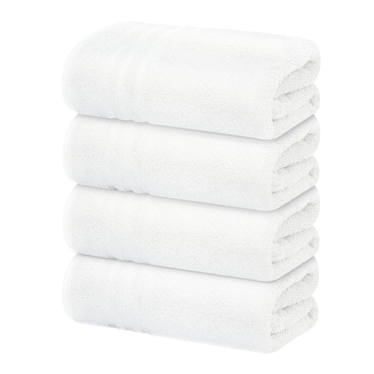 Tens Towels 4 Piece Bath Towels Set, 100% Cotton, 27 Inches X 54 Inches, Perfect Everyday Shower Towels, Light Weight, Quick Dry