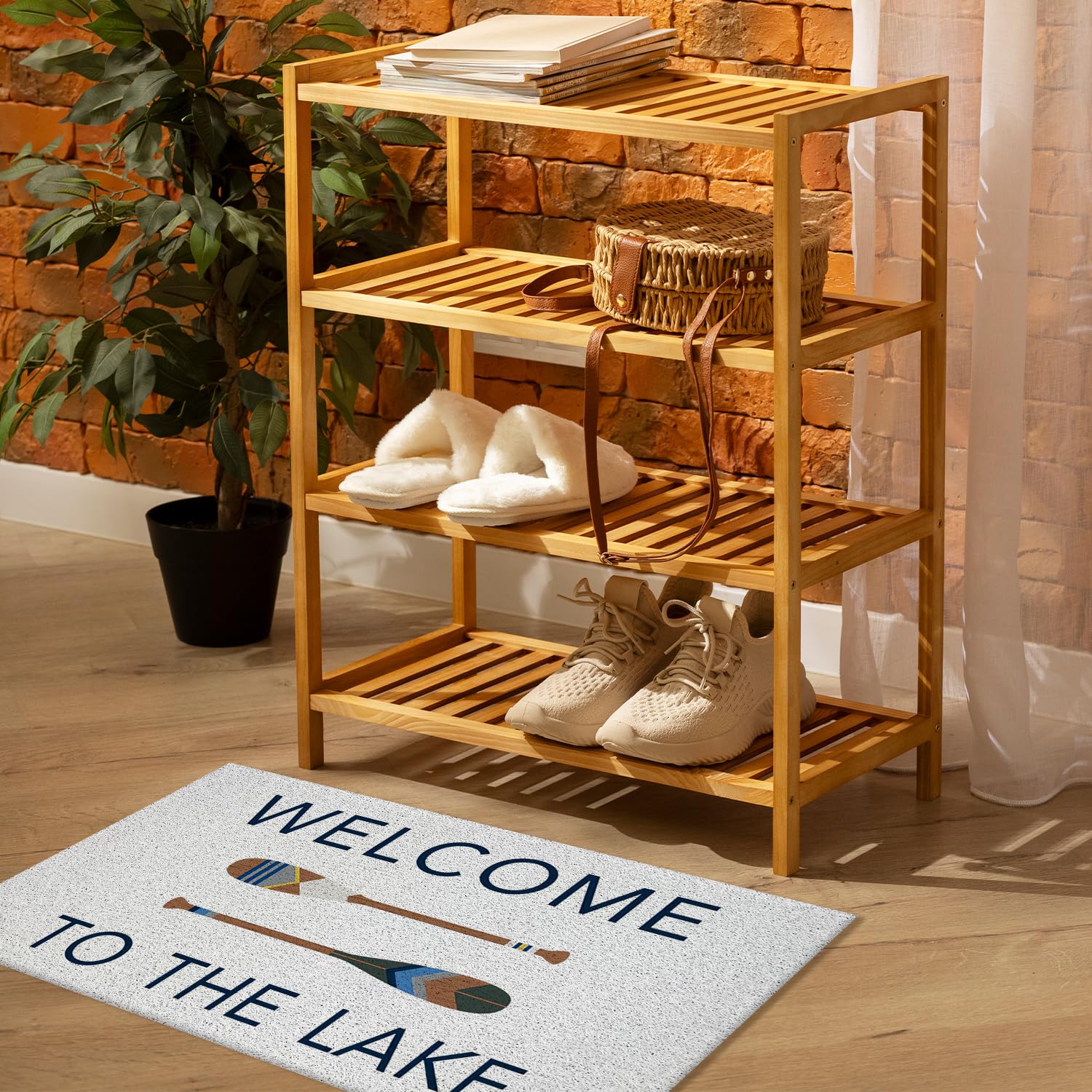 Nogrit Welcome To The Lake Door Mat, Lake House Welcome Mats Outdoor Entrance, Lake House Decor For The Home, Lake Decor Bath Ma