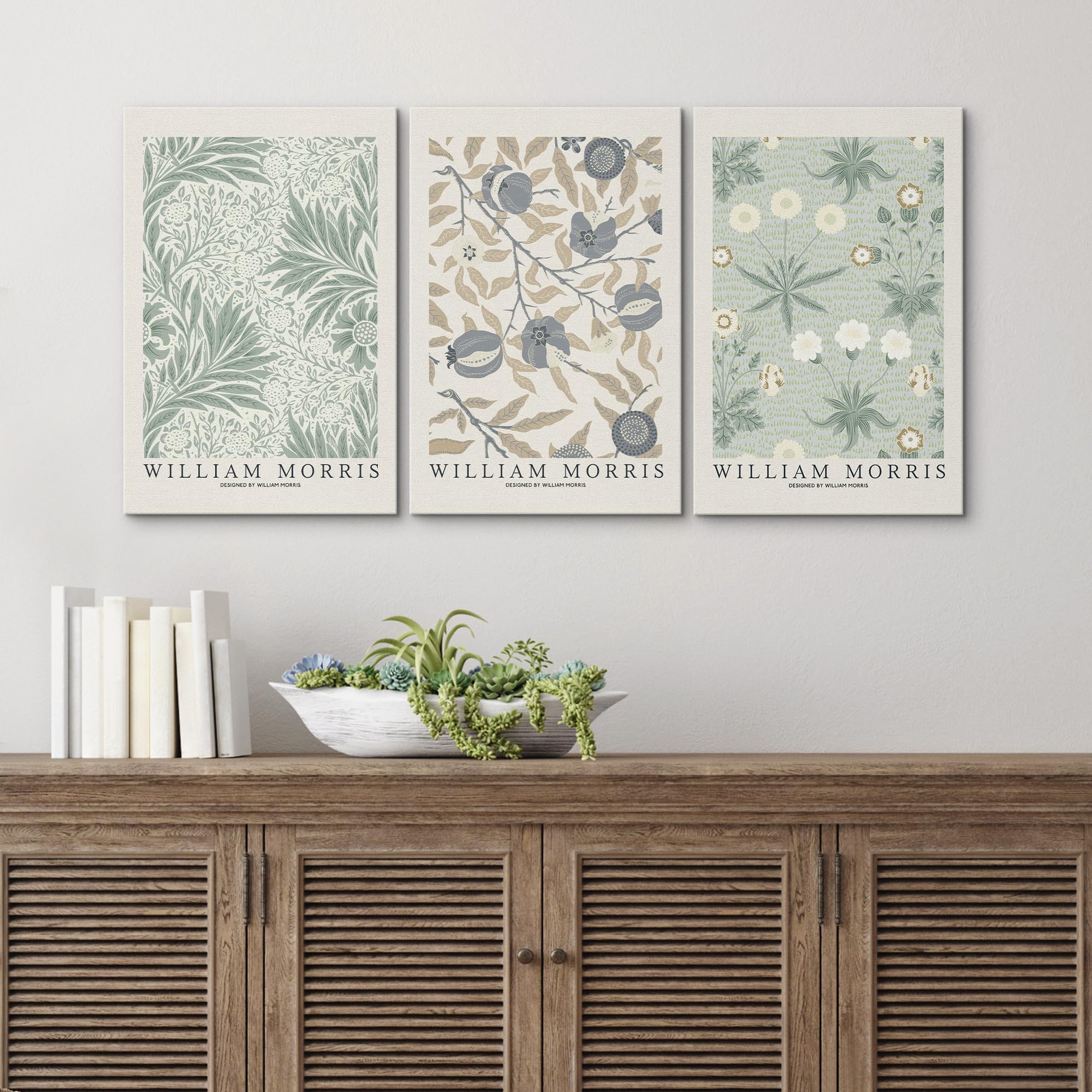 Wall26 Canvas Print Wall Art Set William Morris Flower Market Exhibition Poster Nature Wilderness Illustrations Modern Art Decor
