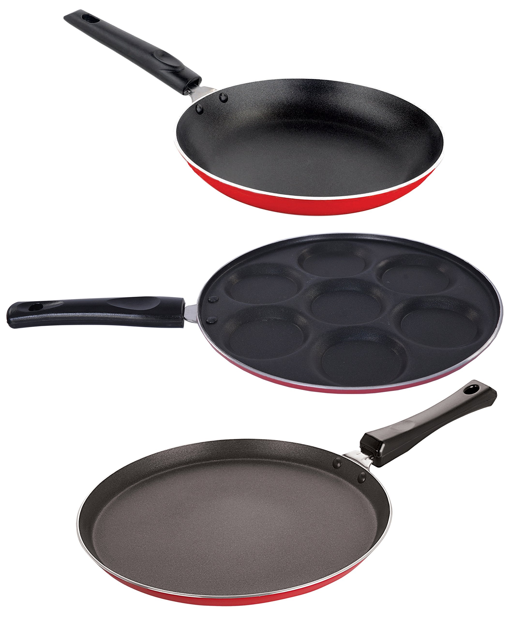 Nirlon NonStick Gas Compatible Aluminium Base Kitchenware Utensils Combo Set Offer, 2.6Mm_Ft11_Up(7)_Tp