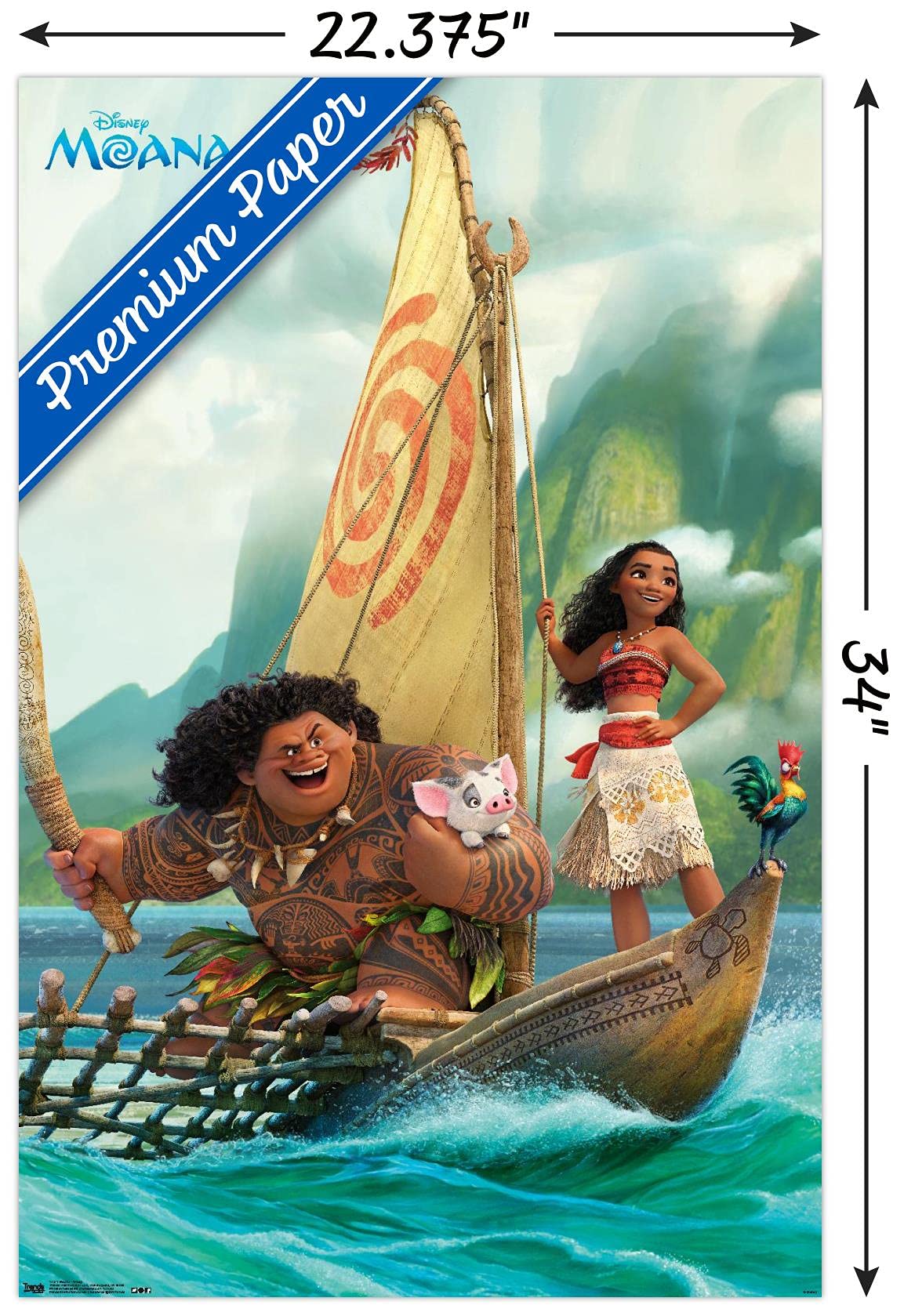 Trends International Moana-Group Premium Wall Poster, 22.375'' X 34''
