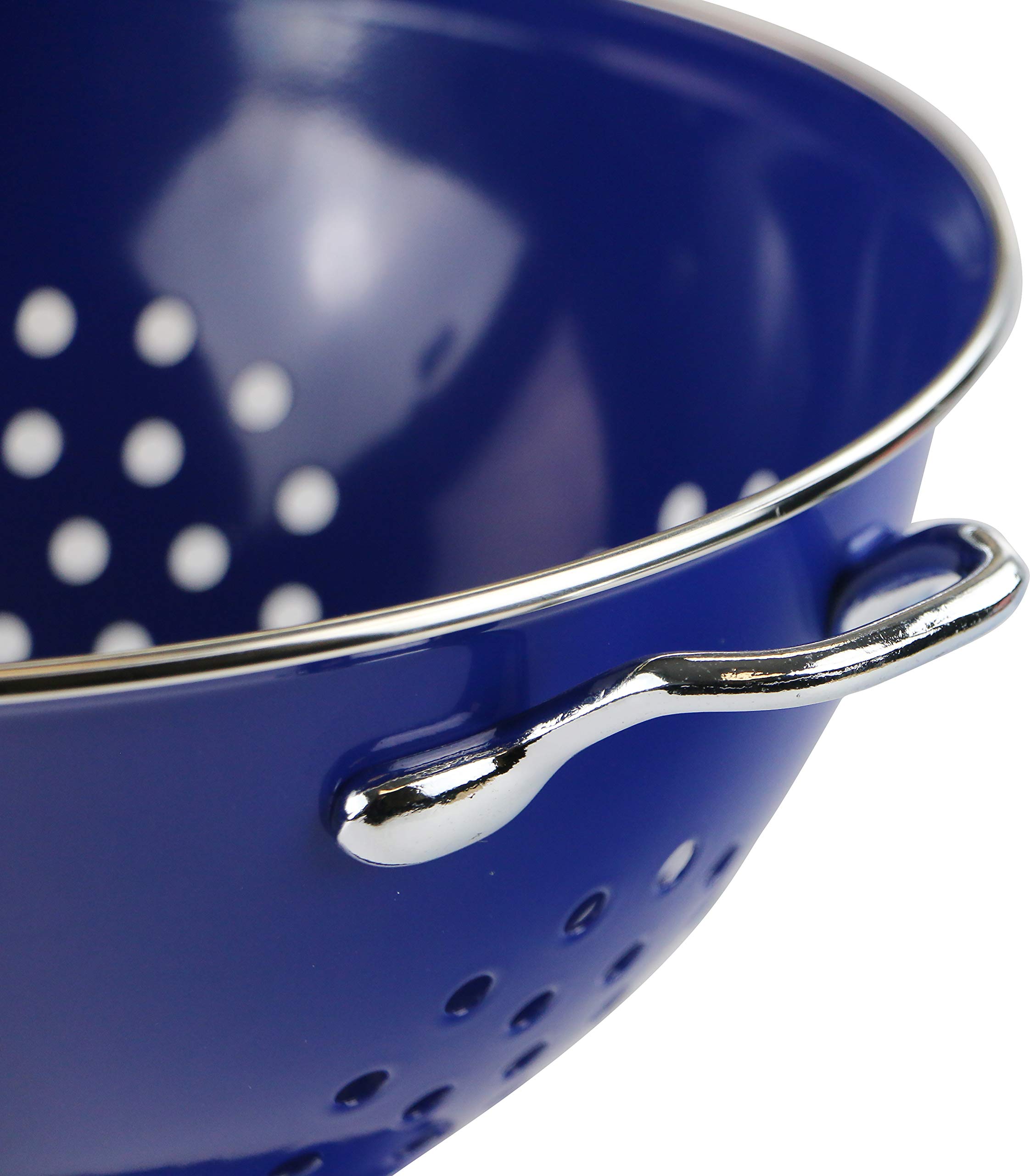 Calypso Basics By Reston Lloyd Powder Coated Enameled Colander, 5 Quart, Indigo