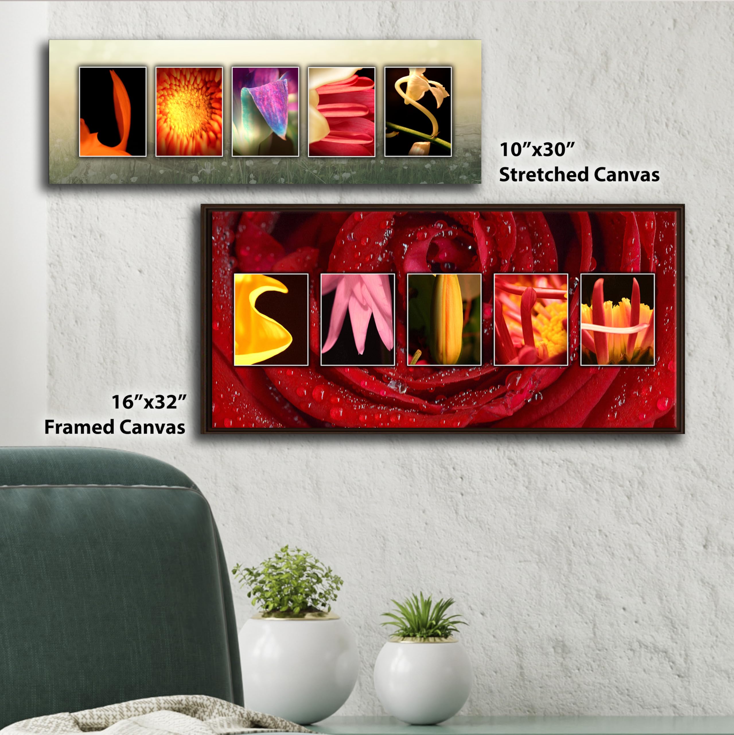 Personal-Prints Floral Or Flower Personalized Name Art D  Cor Gift | Customized Flower Name Art Present For Mom, Mother, Grandma
