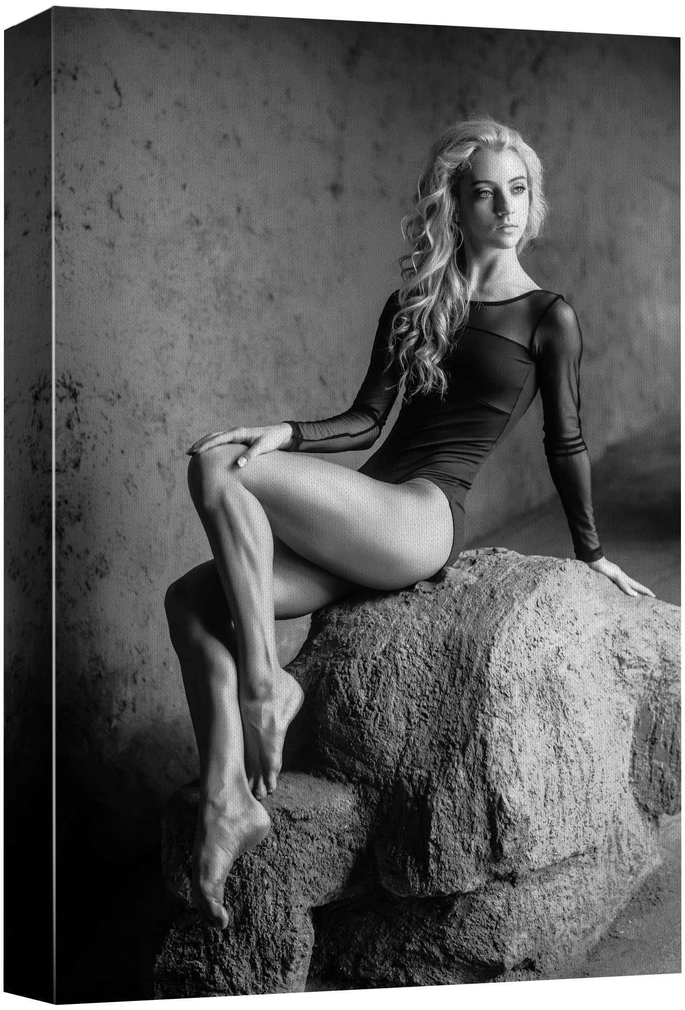 Wall26 Canvas Print Wall Art Gymnast Black & White Classic Portrait Celebrities Pop Culture Photography Realism Vintage Retro An