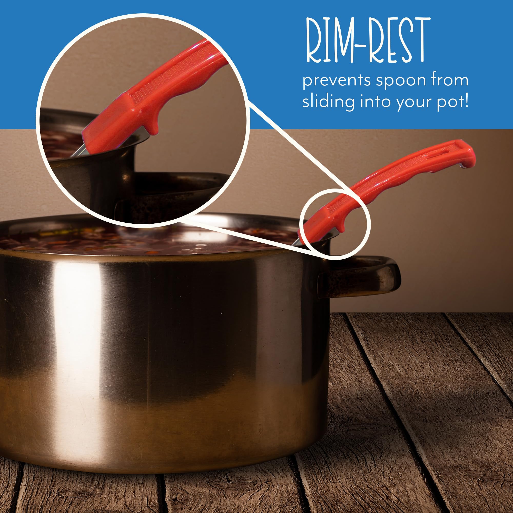 Darware Portion Control Serving Spoons (6-Piece Ladle Set); W 1/4 Cup, 1/2 Cup, 3/4 Cup & 1 Cup (2, 4, 6, 8 Oz) & 1/2 & 1 Cup Ut