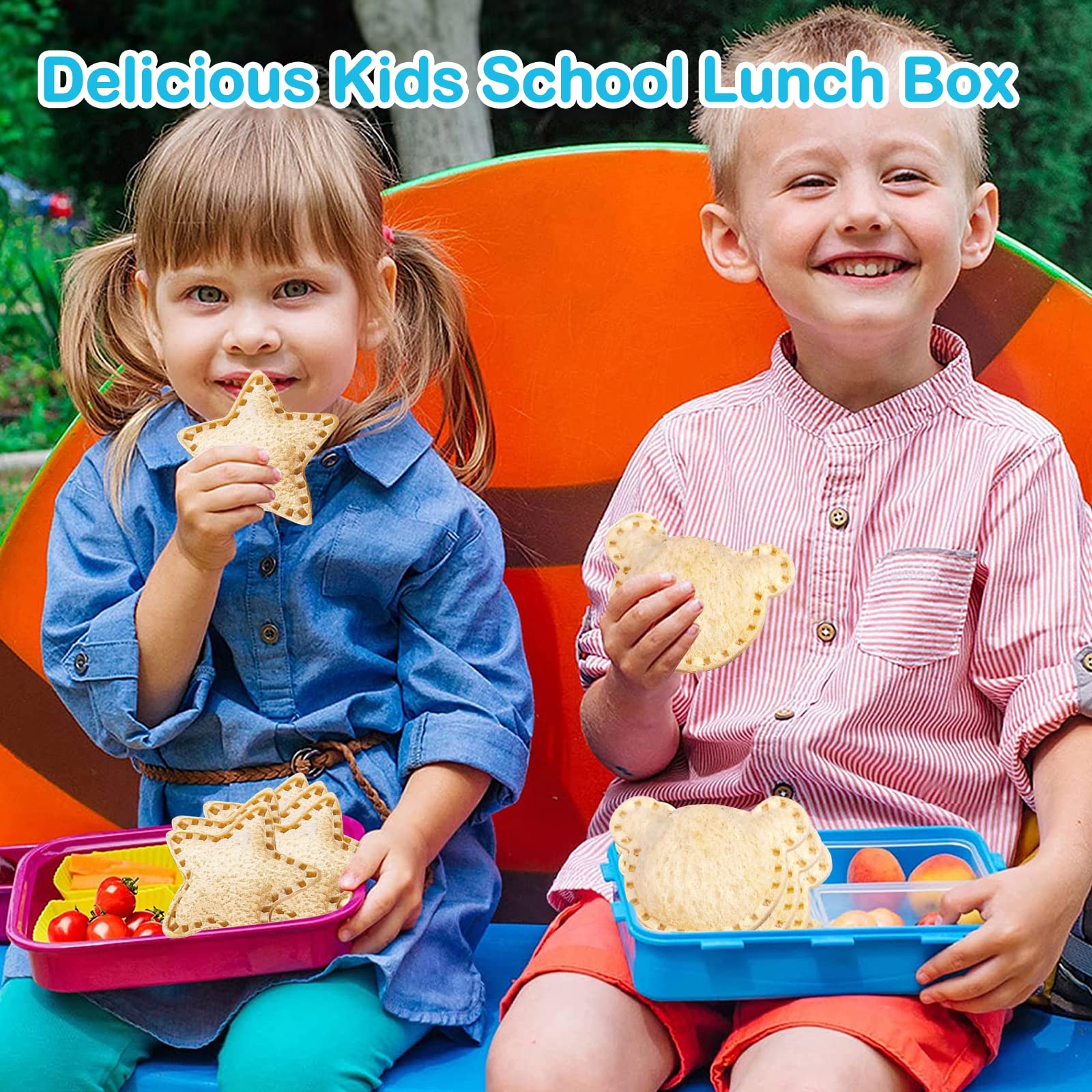 Hinzer 8 Pcs Uncrustable Sandwich Cutter Maker, Bear Mouse Unicorn Star Shape Sandwich Cutters For Kids Lunch, Bread Decruster S