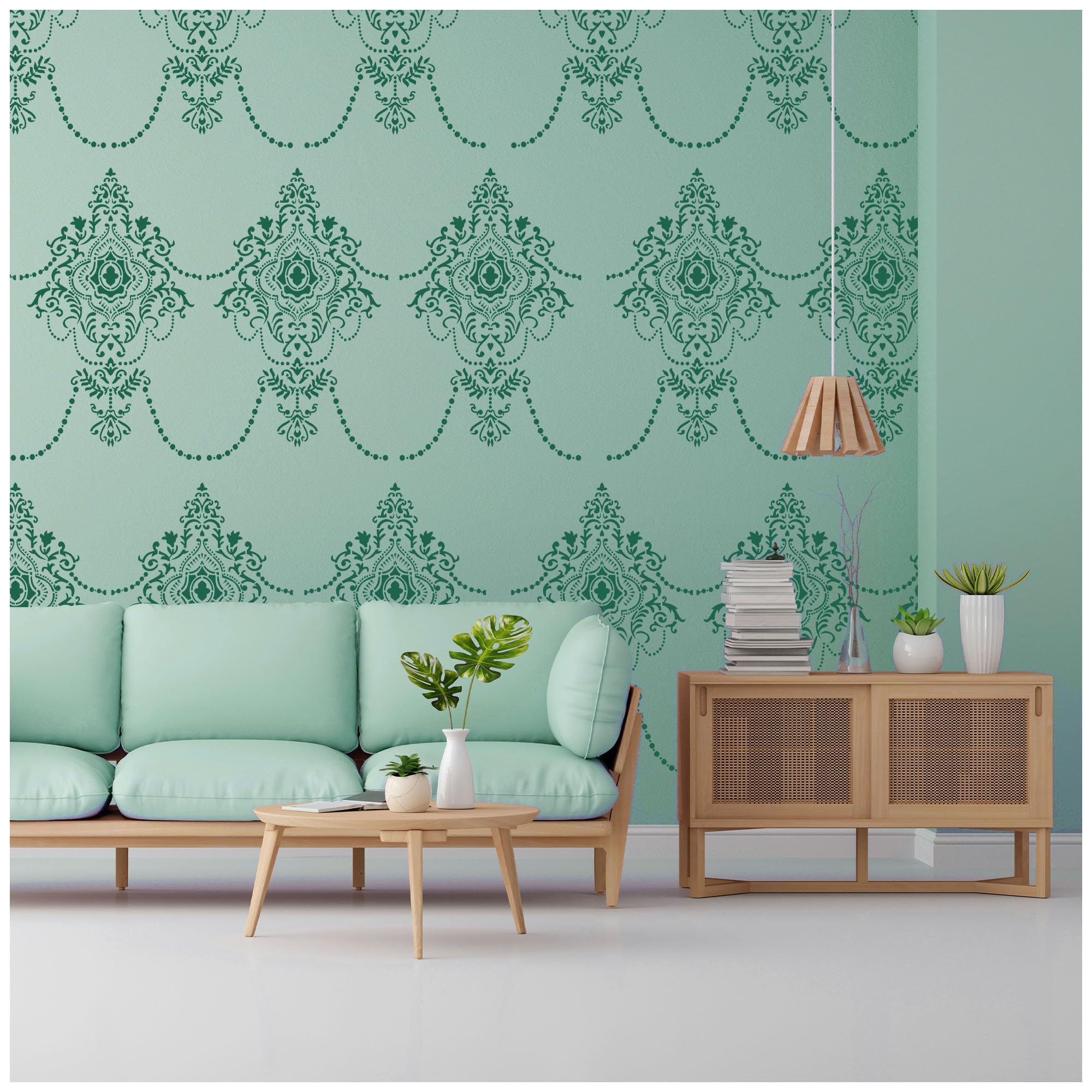 Kayra Decor Chandelier Style Wall Design Stencils For Wall Painting For Home Wall Decoration  Suitable For Room Decor, Ceiling,