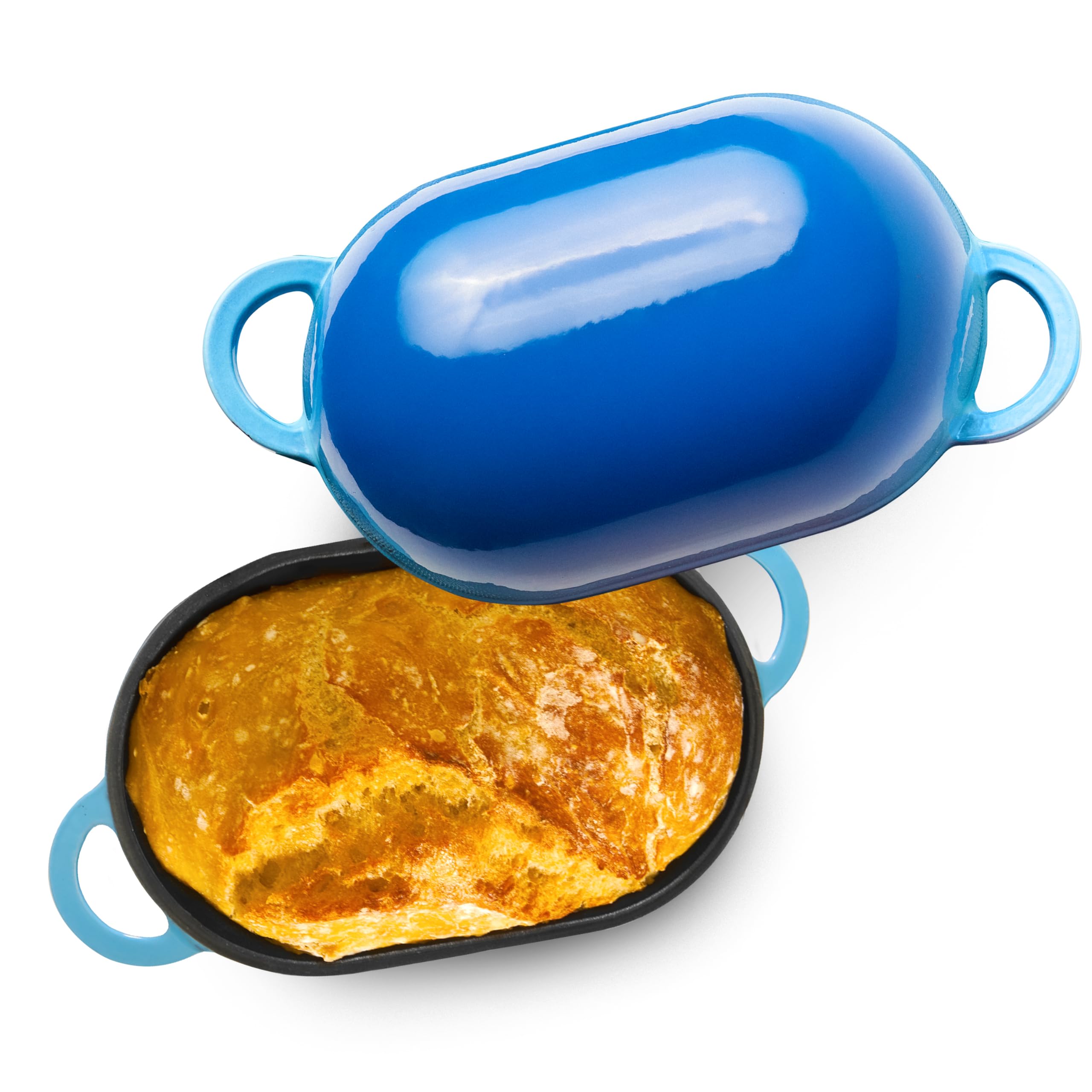 Loafnest: The Original Breadbaking Dutch Oven. 2 Qt Covered Cast Iron Yeast And Sourdough Baker. Non-Toxic Oven-Safe To 500 F [C