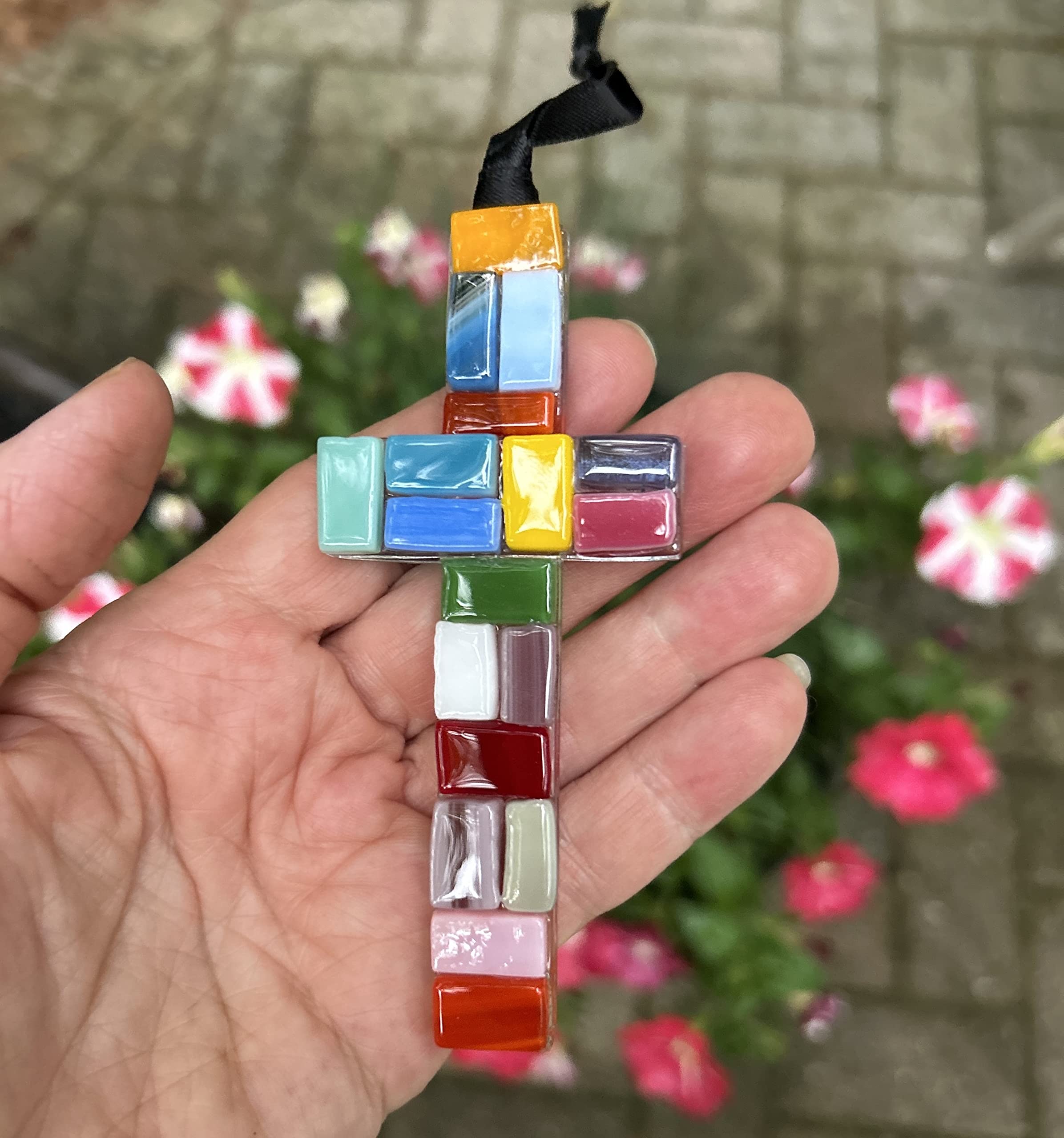 Inspirational Gift: Handmade Mosaic Glass Gift Cross