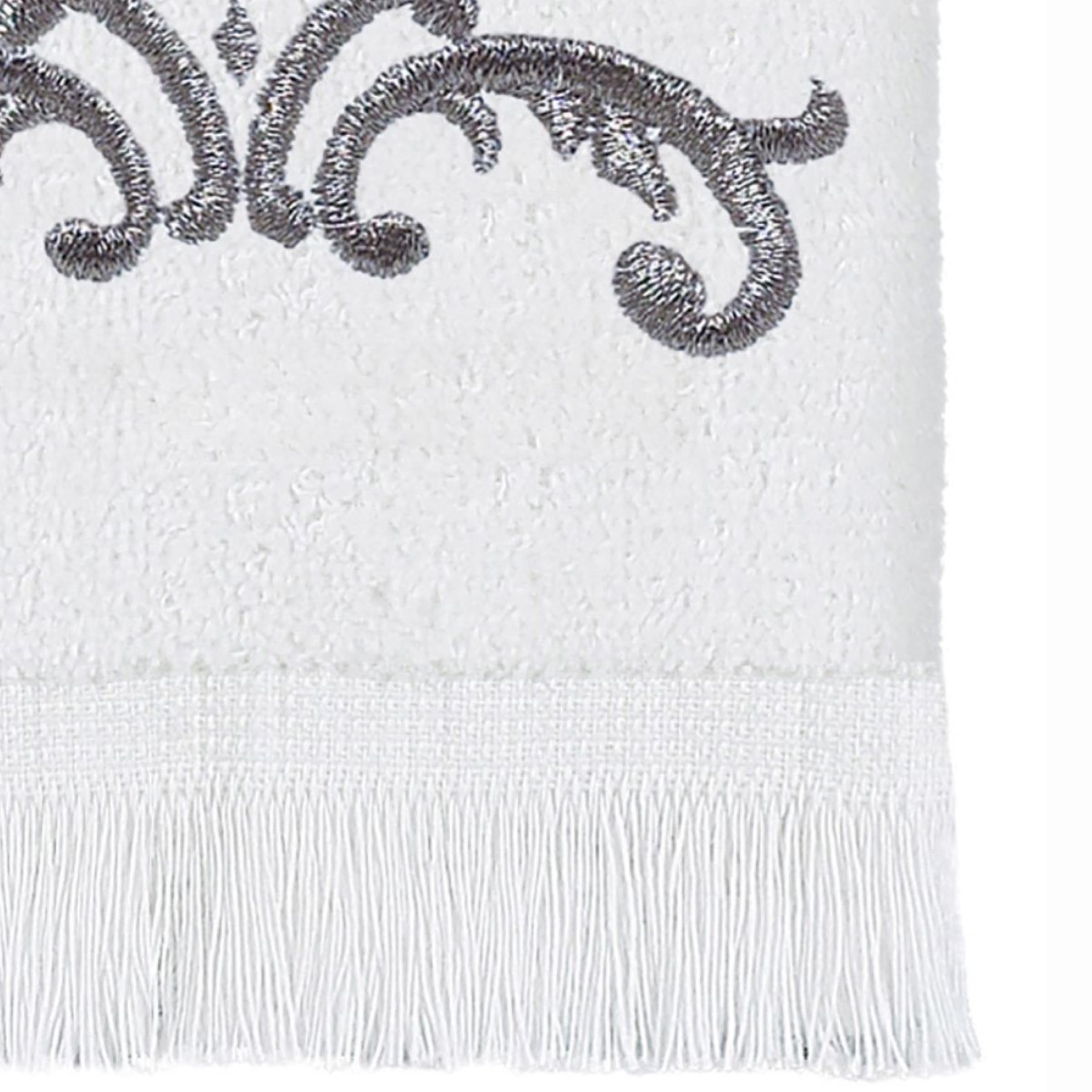 Avanti Linens - Fingertip Towel, Soft & Absorbent Cotton Towel (Monogram Collection, Initial A), White
